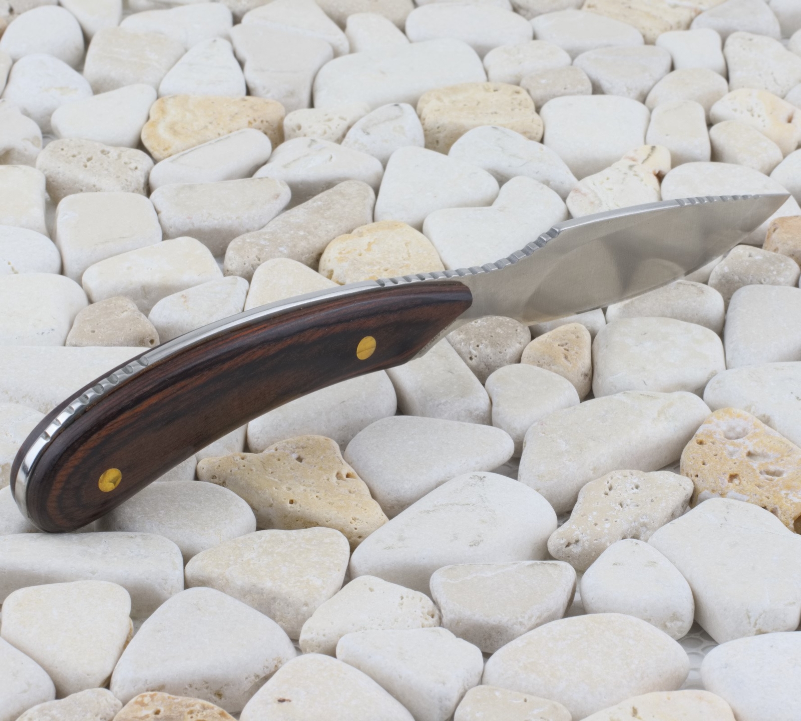 Outdoor Edge Dark Timber Caper Fixed Blade Knife Walnut Handle Sheath