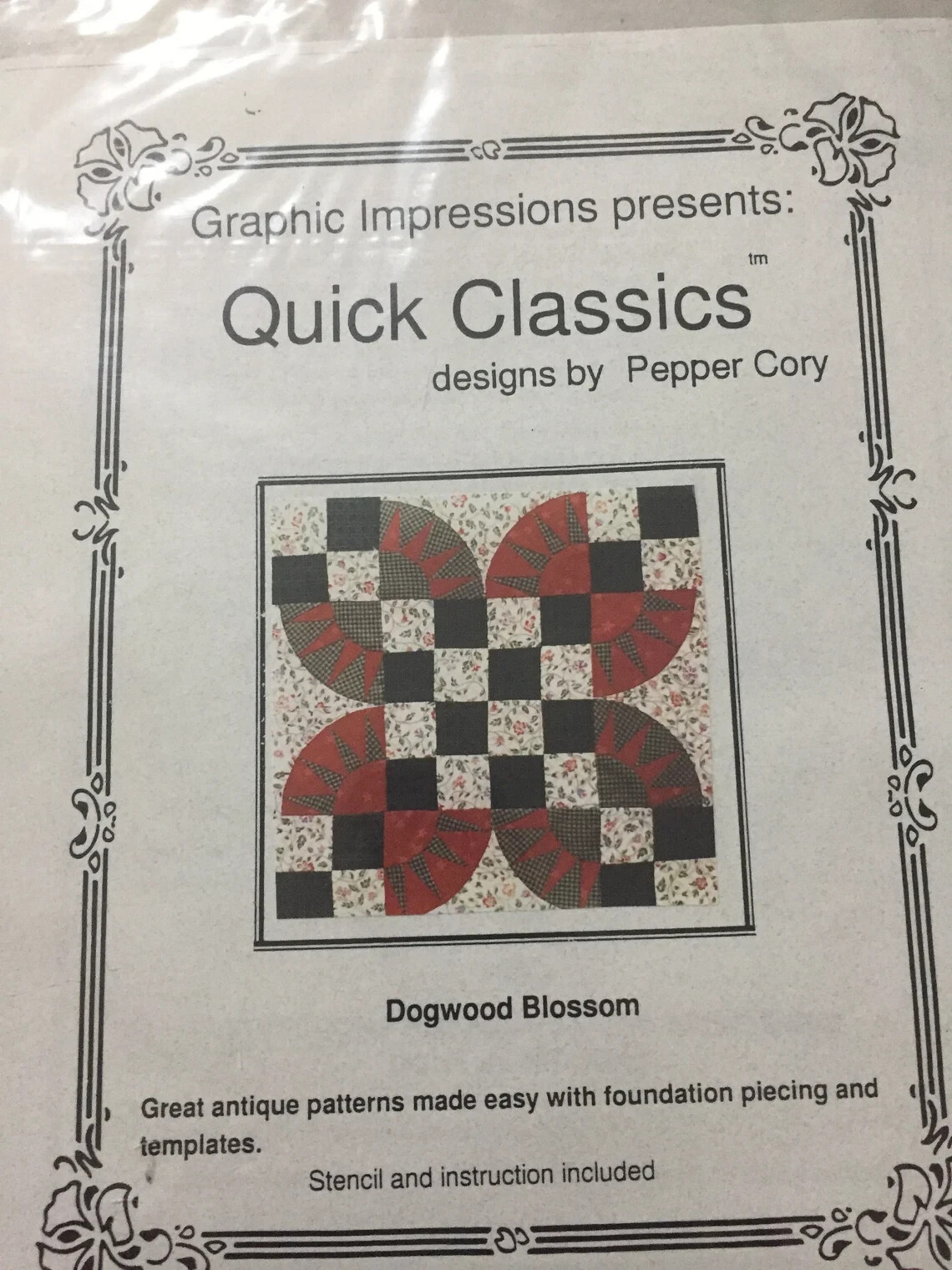 Quick Classics Designs By Pepper Cory Dogwood Blossom Stencil and Instruction