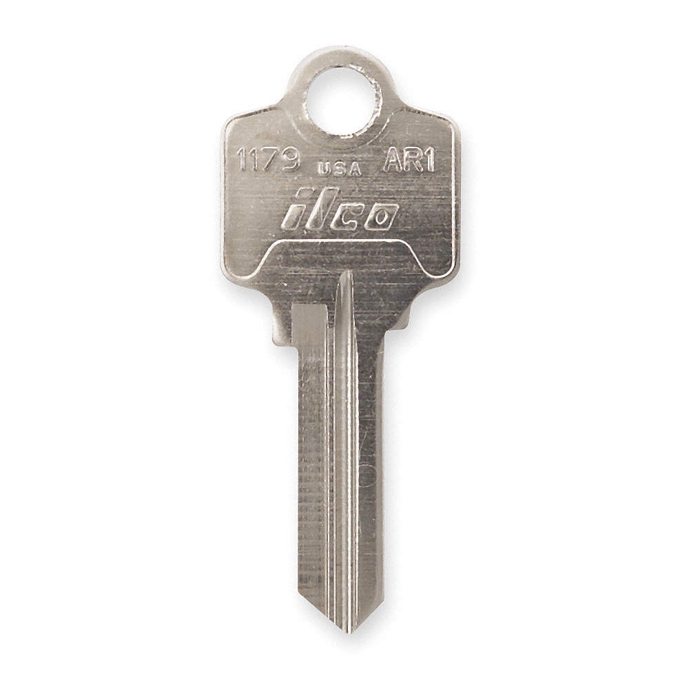 KABA ILCO 1179-AR1 Key Blank, AR1,Brass, PK10 1GAT3