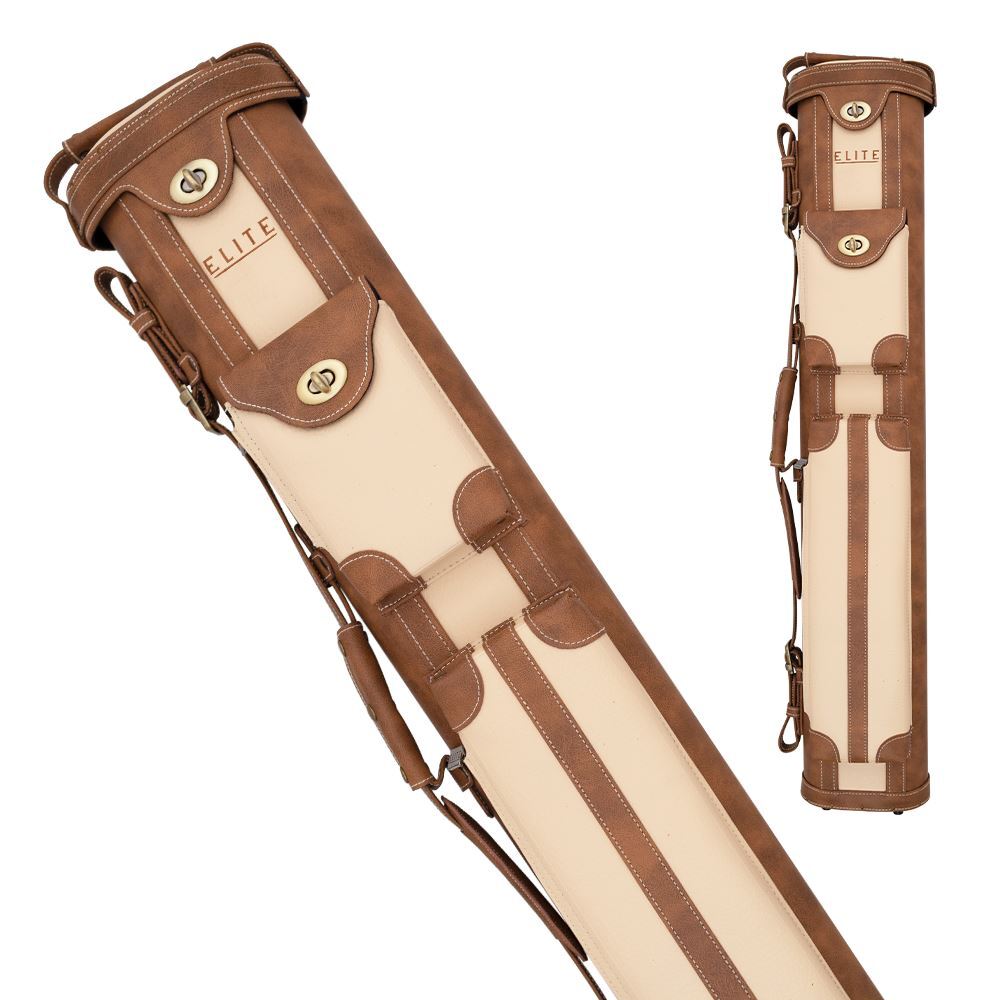 Elite ECV37 3x7 Vintage Hard Pool Cue Case - Chestnut