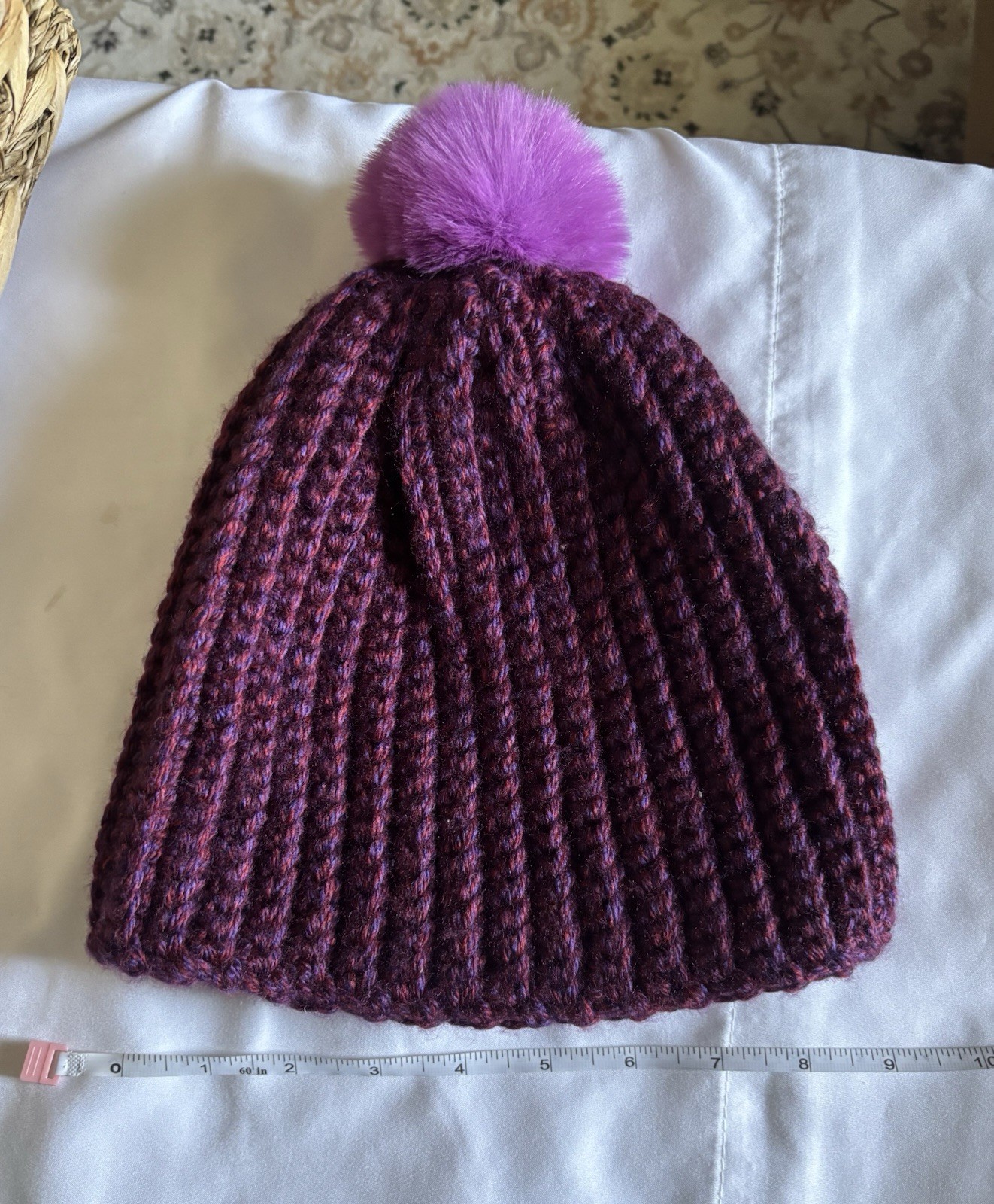 NEW Handmade Crochet Hat / One Hat Two Different Looks Free U.S. Shipping
