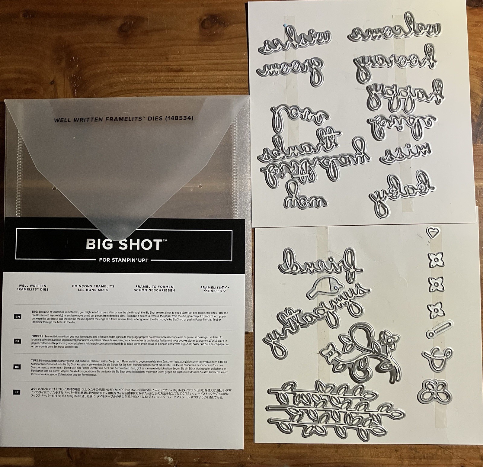 Stampin' Up! Big Shot Sizzix Well Written Framelits Dies #148534