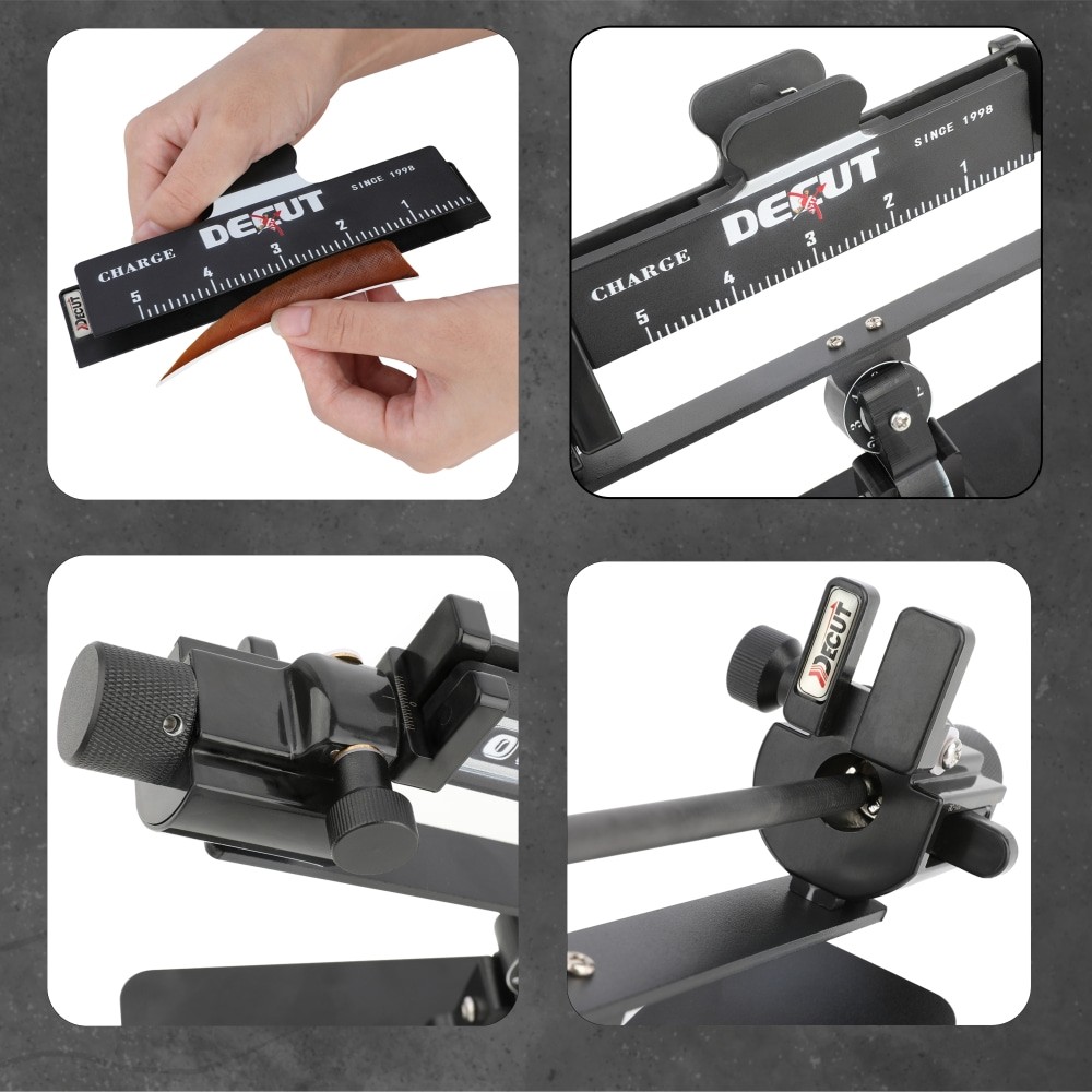 DECUT Archery Fletching Jigs Fletches Clamp Arrow Shaft Feather Sticky Tool