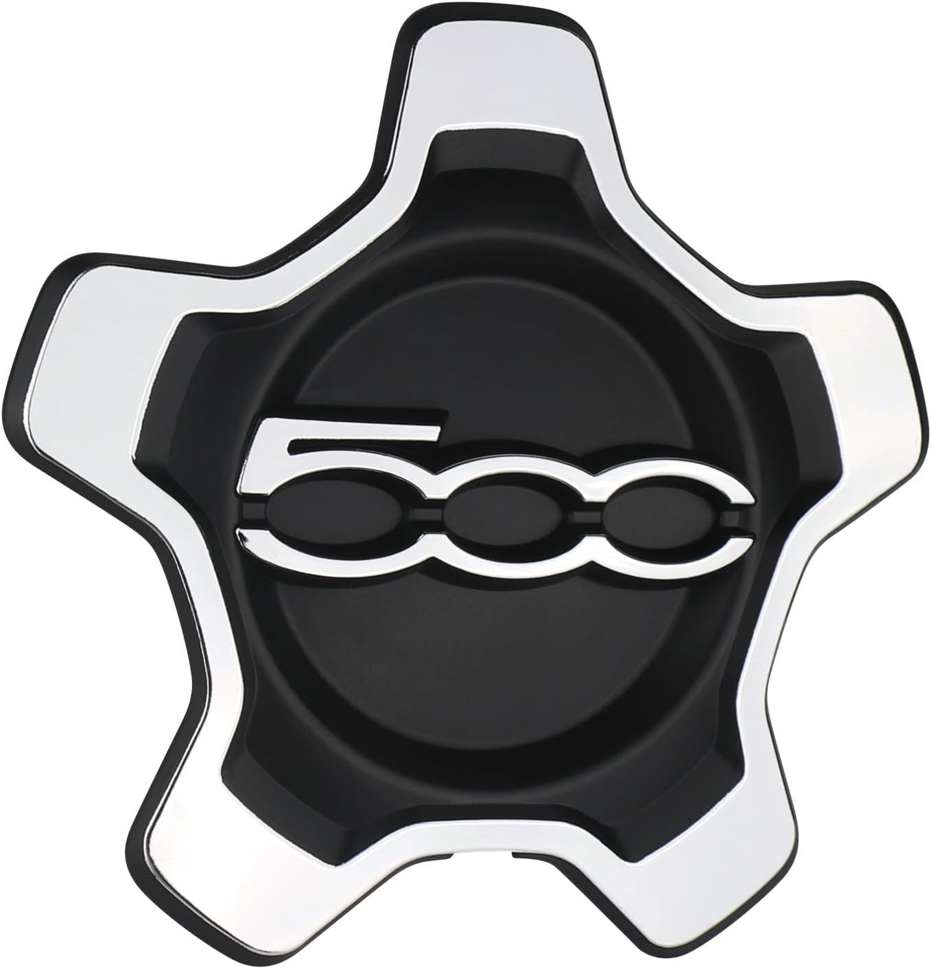 Wheel Center Cap Cover Compatible with 2016-2022 500X 1 Pcs Chrome
