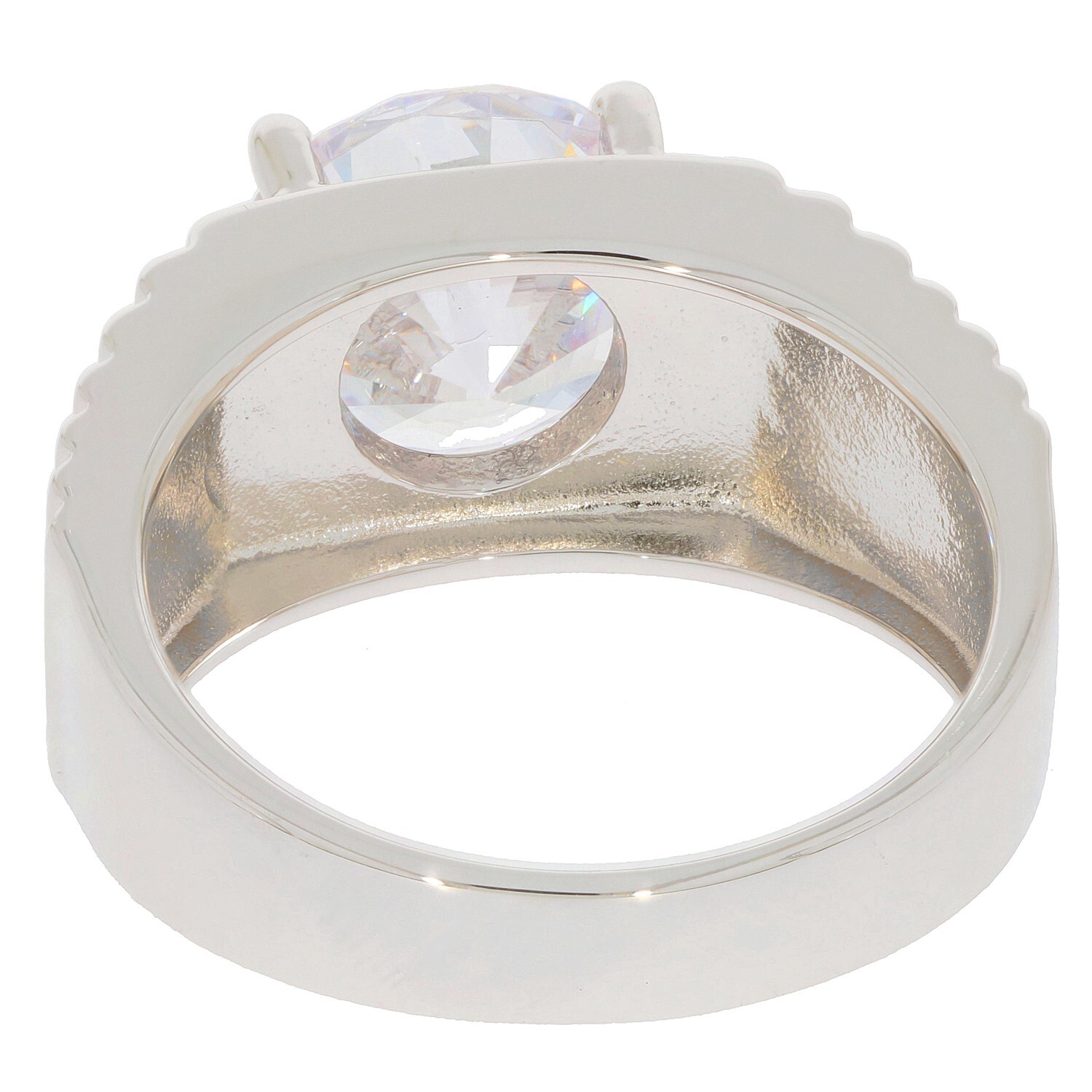 Men's Sterling Silver Semi Mount Ring Setting Round RD 10X10mm