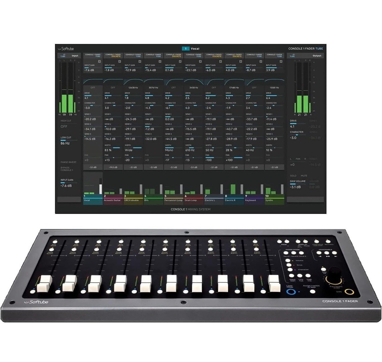 Softube Console 1 Fader DAW Controller with Motorized Faders