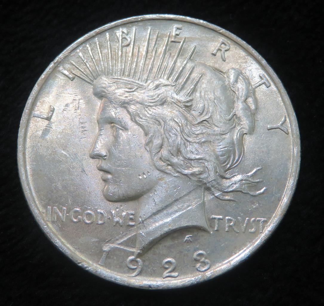 1923 Peace Dollar * Major Lamination Error * Neat * 5339