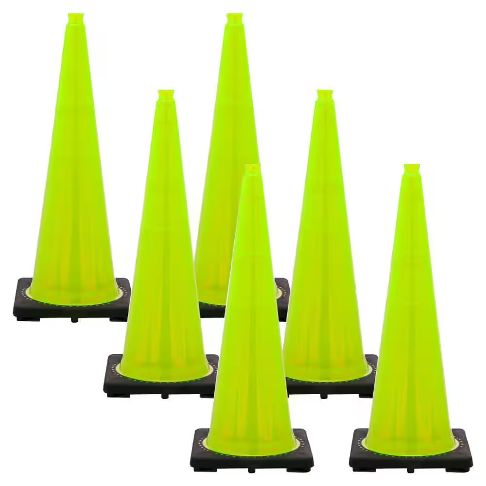 36 In. Safety Green Traffic Cones