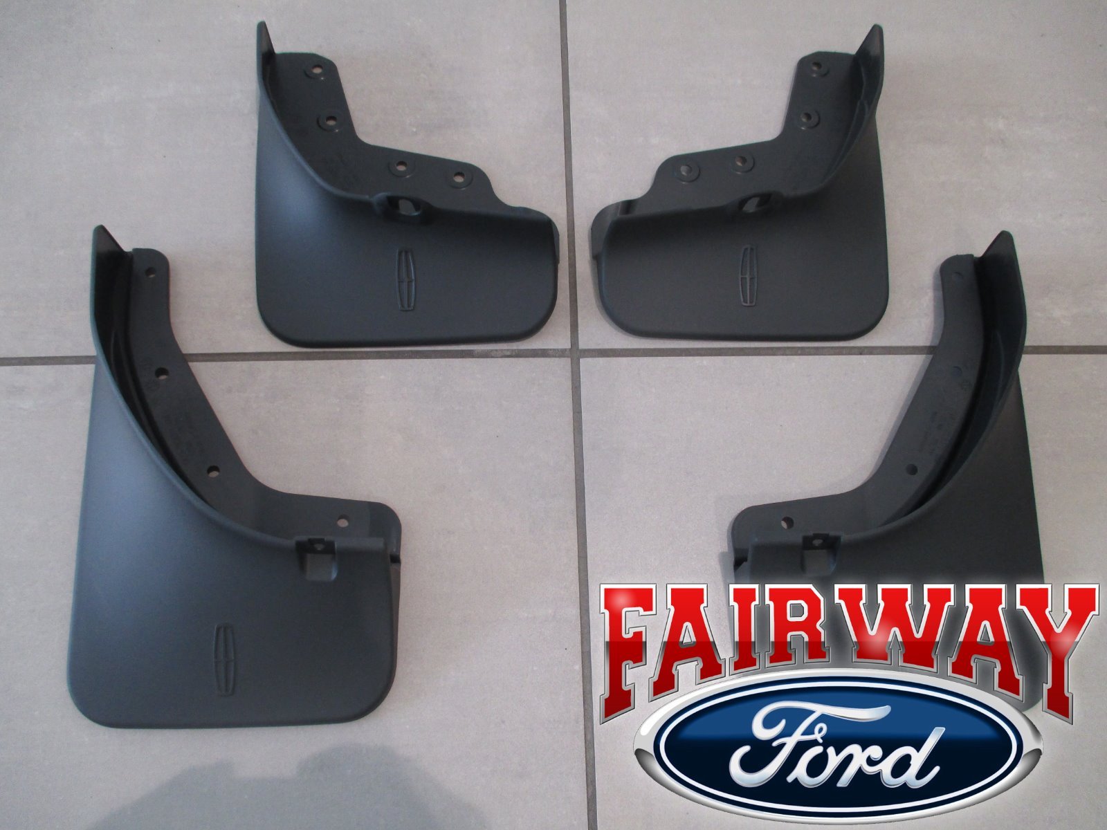 16 thru 23 Lincoln MKX & Nautilus OEM Molded Splash Guards Mud Flaps Set of 4
