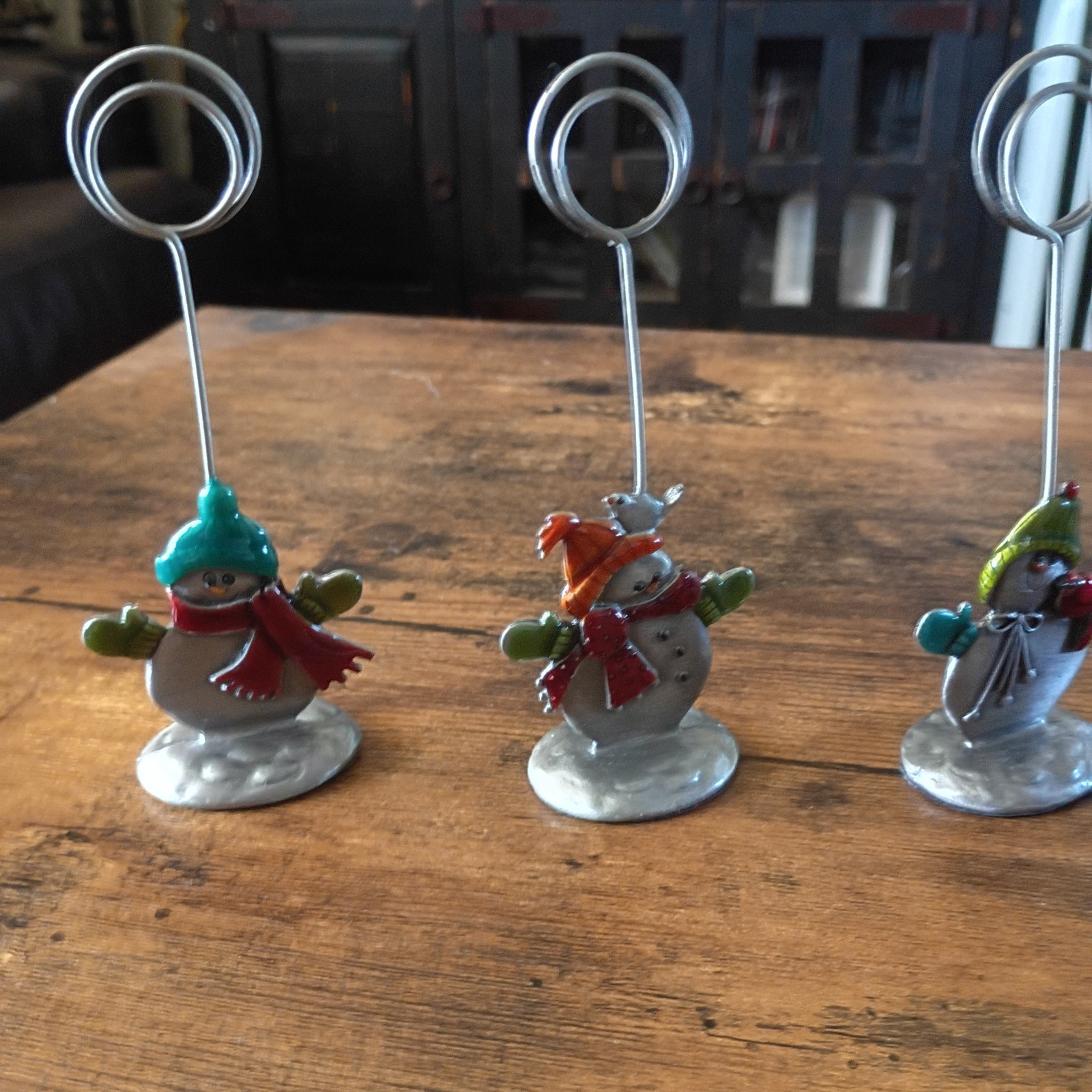 St. Nicholas Square Set of 3 Snowman PhotoPlace Card Holders KOHLS