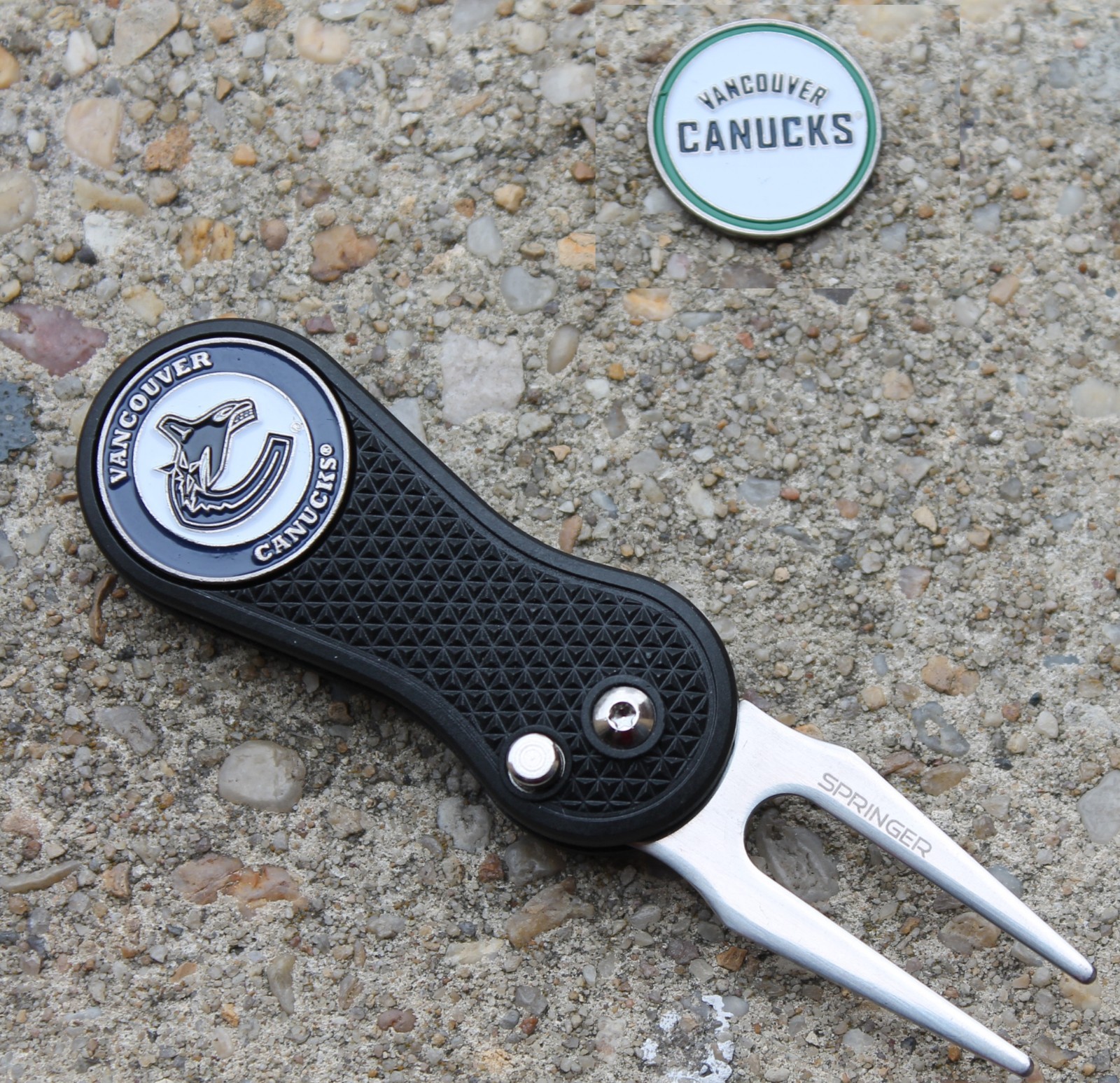 VANCOUVER CANUCKS  NHL HOCKEY TEAM 2-SIDED  LOGO GOLF BALL MARKER DIVOT TOOL