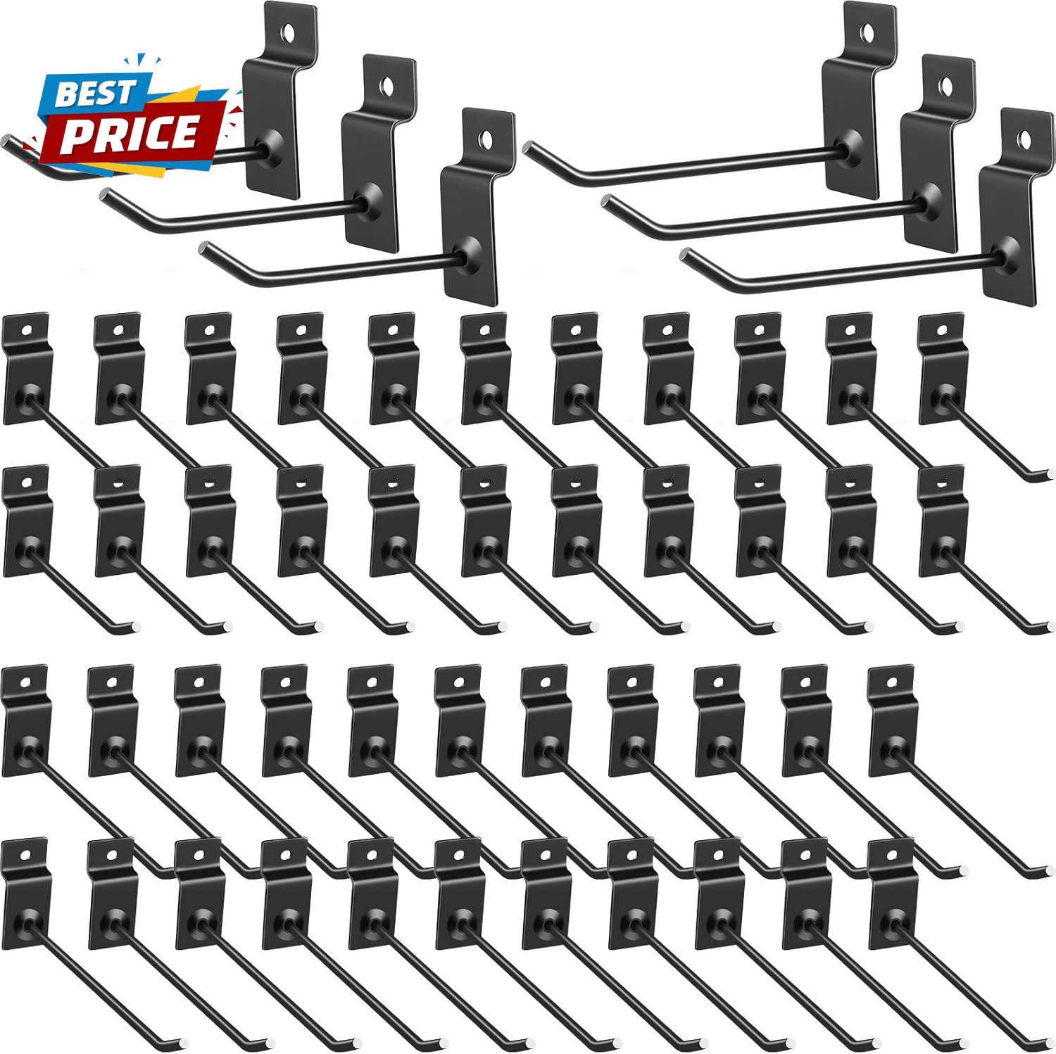 50 Packs Slatwall Hooks 4 Inch 6 Inch Slatwall Accessories Panel Display Hooks H