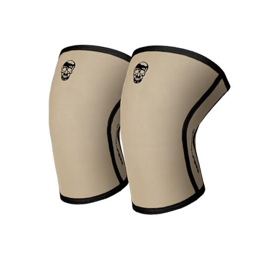 5MM Knee Sleeves for Weightlifting, Squats, Powerlifting, XX-Large Desert Sand