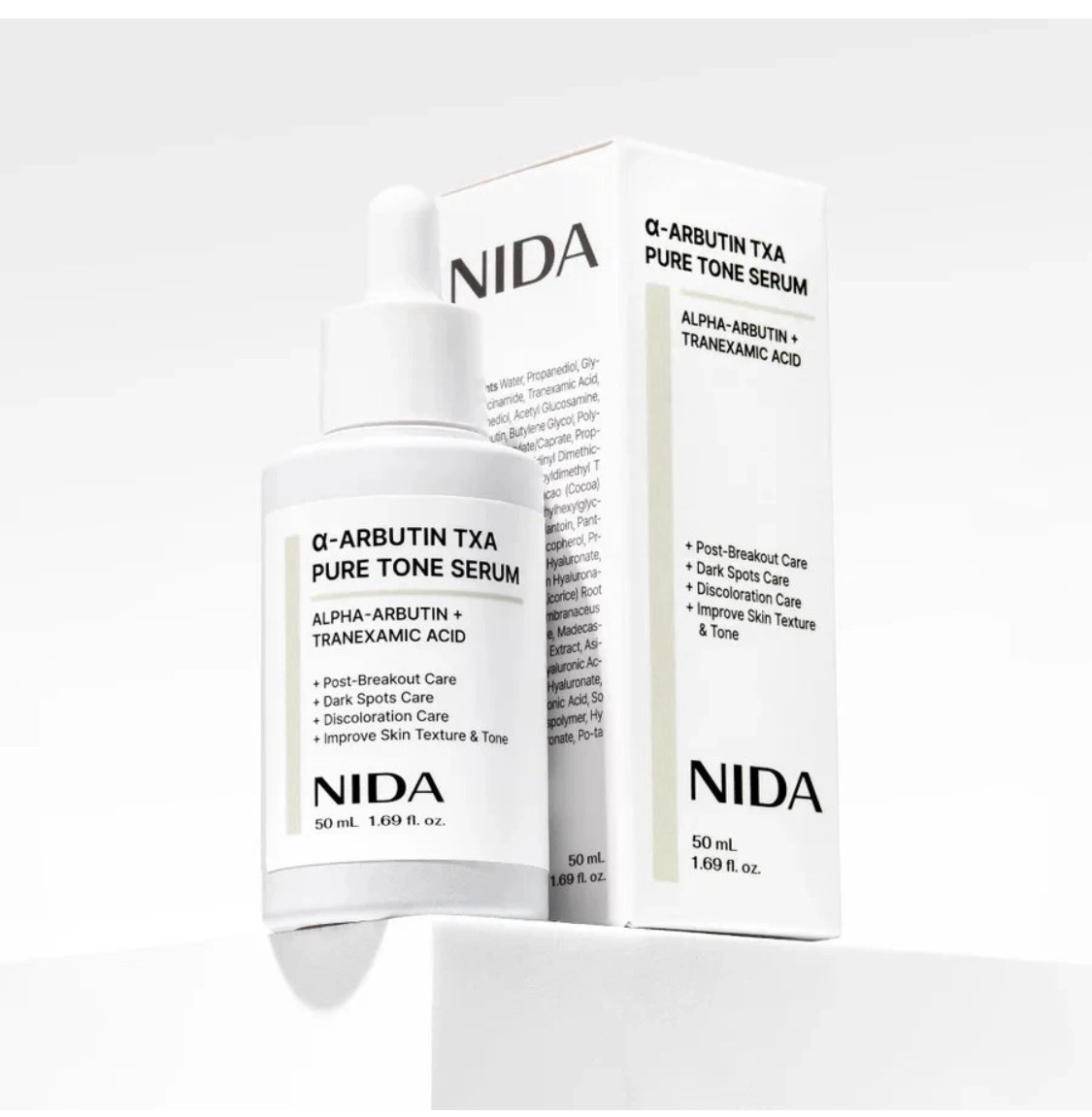 NIDA alpha-Arbutin TXA Pure Tone Serum Dark Spots Skin Tone Glow Exp 11/2028