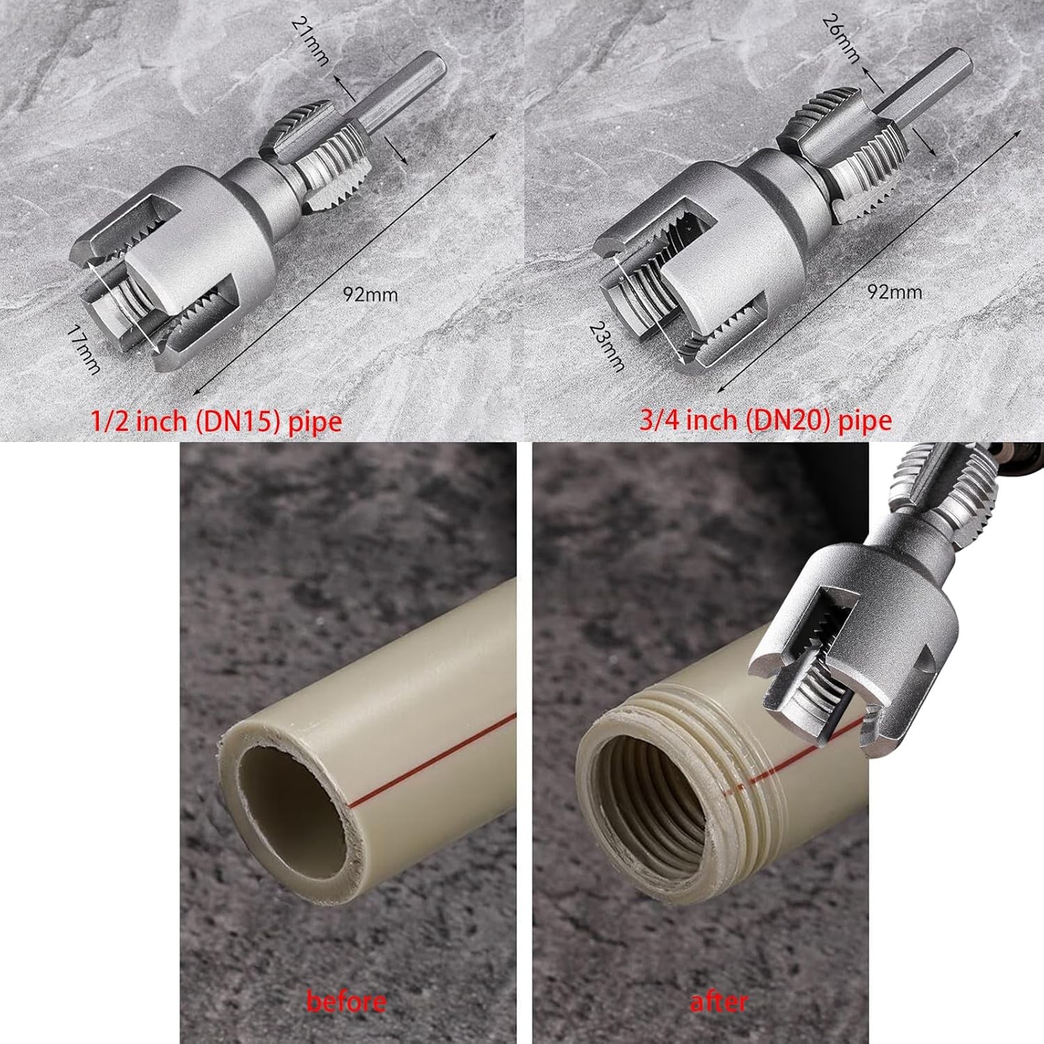 Integrated Internal & External Pipe Threading Tool, Pipe Thread Cutting Tool