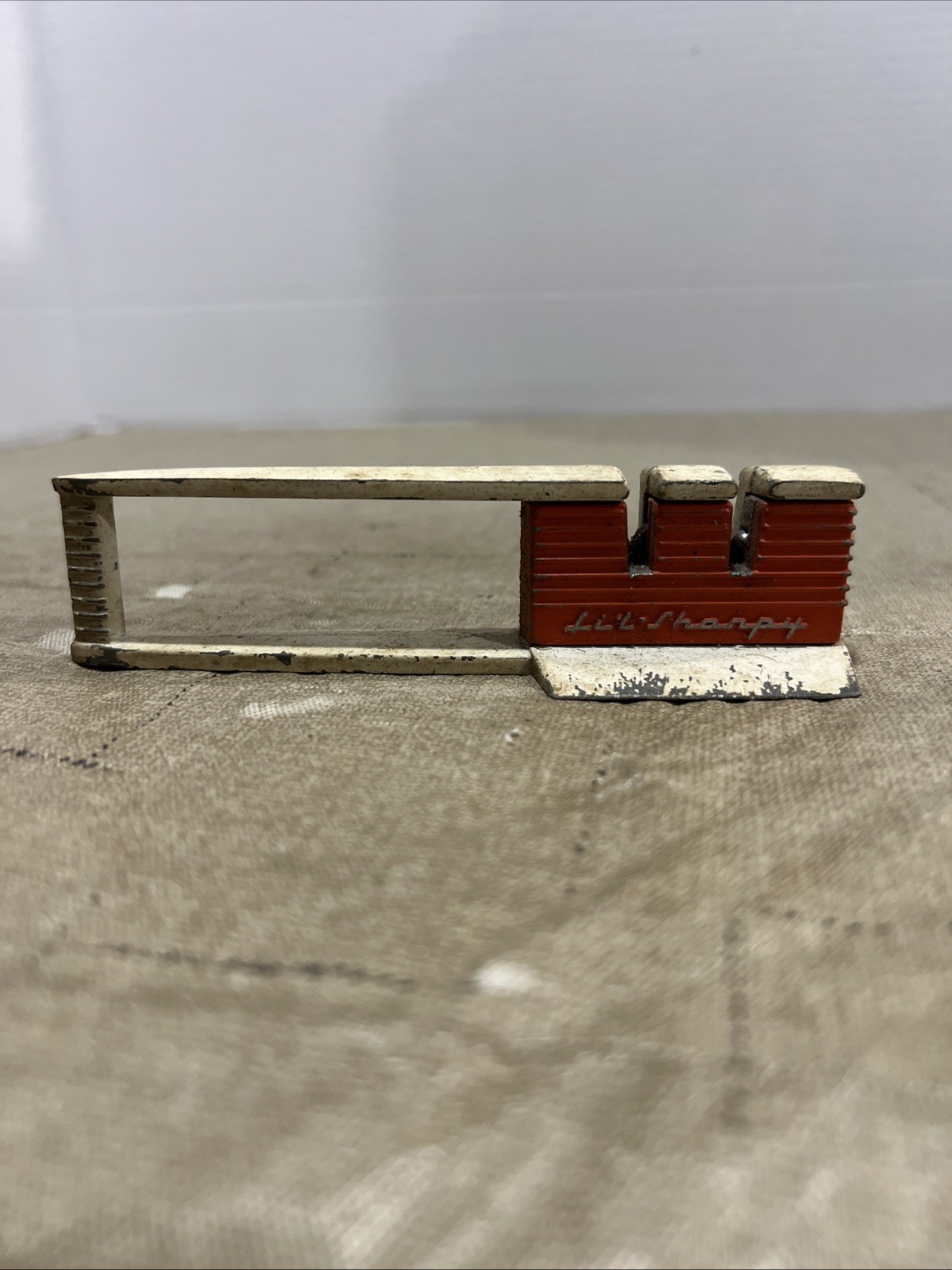 Lil-Sharpy Vintage Metal Knife Sharpener by Milwaukee File Co 1950s Pull Through
