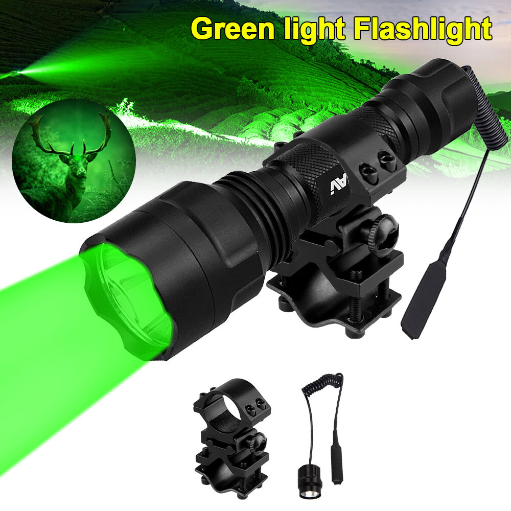 1500yards LED Green Light  Scope Flashlight Torch Light Switch Mount m