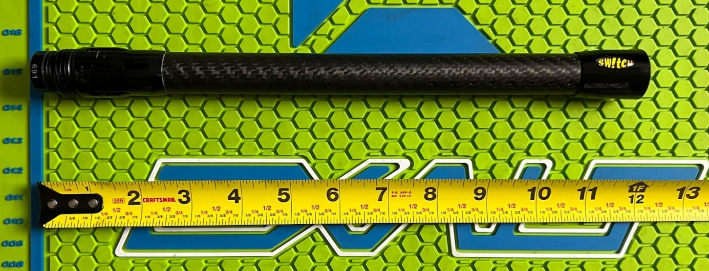 STIFFI CARBON FIBER 12" BARREL IMPULSE /ION/LUXE THREAD -.691 PAINTBALL VINTAGE