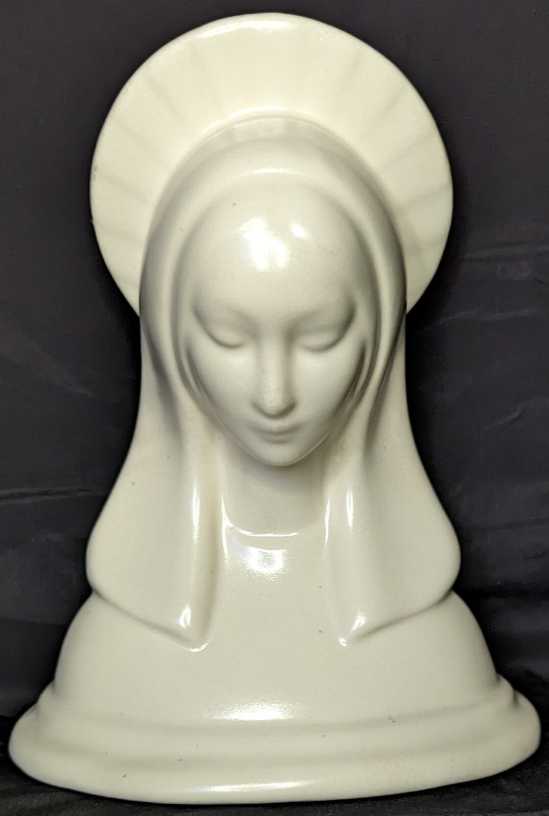 Vintage Monmouth Pottery Madonna Mother Mary White Planter #359