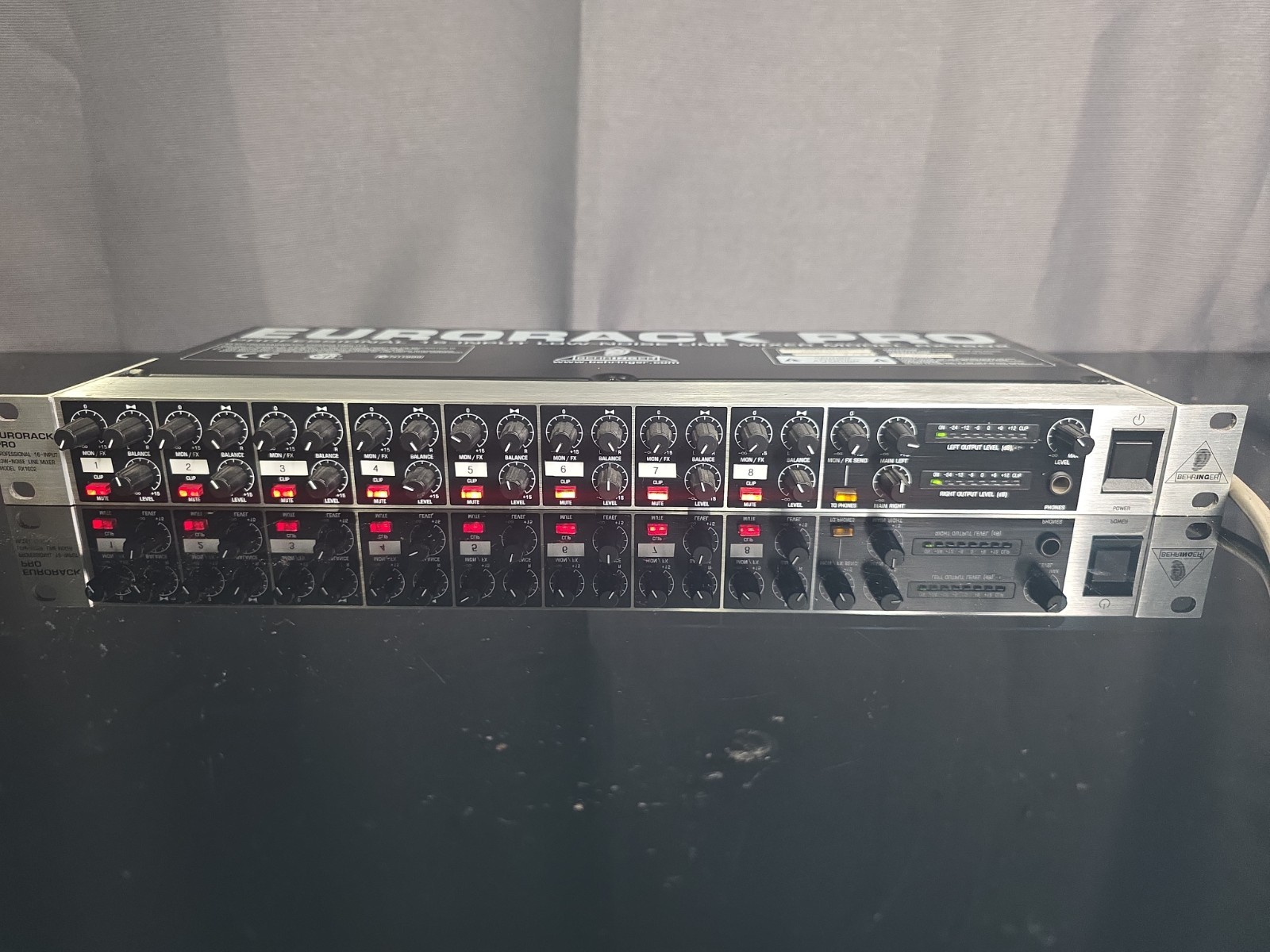 Behringer RX1602 Eurorack Pro Professional 16-Input Low-Noise Line Mixer