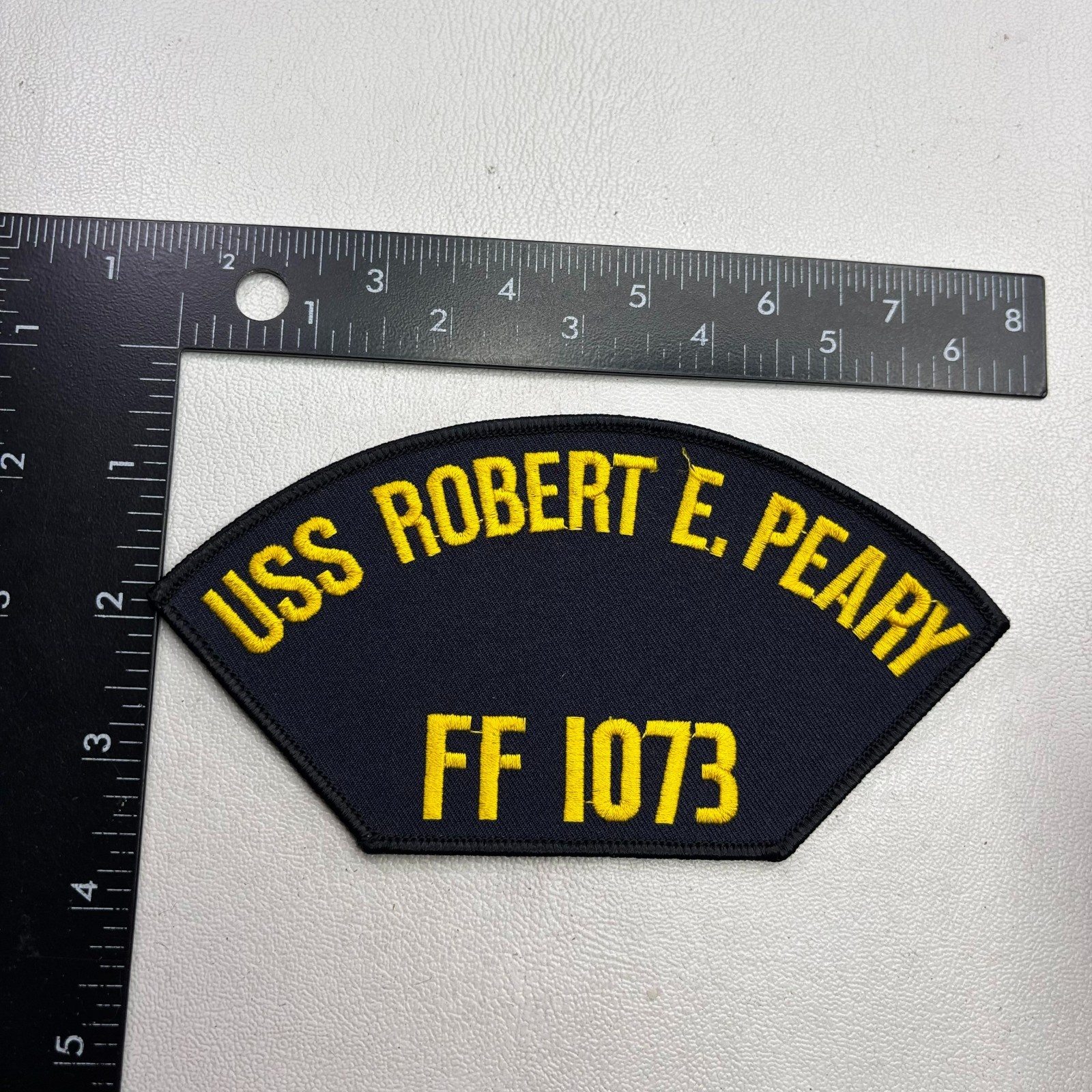 USS ROBERT E. PEARY FF 1073 US NAVY FRIGATE SHIP Hat Cap Patch 50Z0