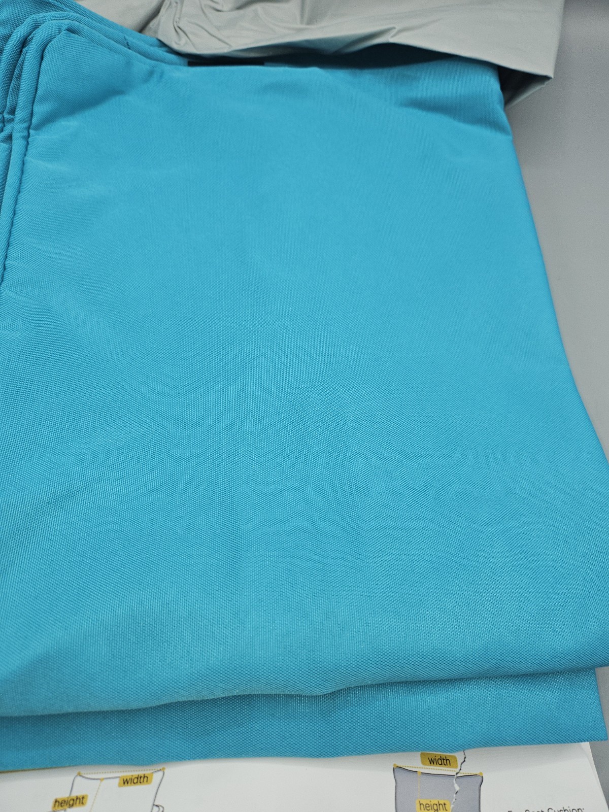 Waterproof & Fade Resistant, Thick Deep Seating Pads Aqua Light Blue