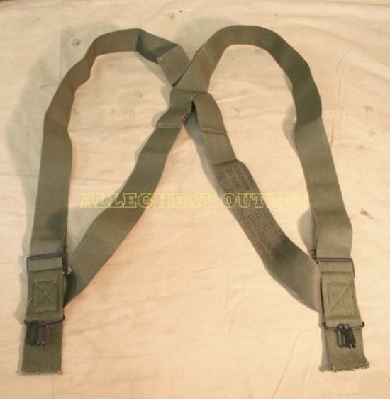 M1950 Trouser Pant Suspenders Elastic OD Green BDU Uniform Military Surplus NEW