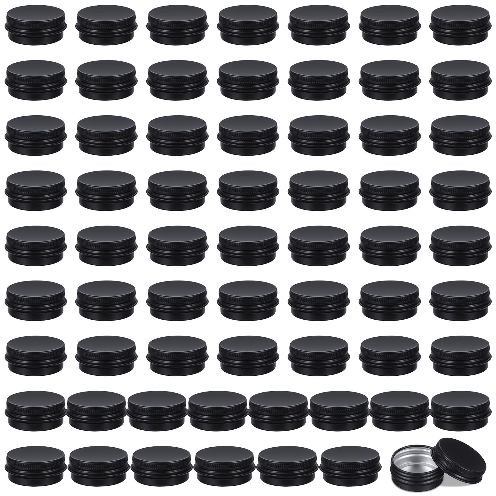 64 Pack Salve Tins with Lids 0.5 oz Containers with Lids Round Lip Balm Tin A...