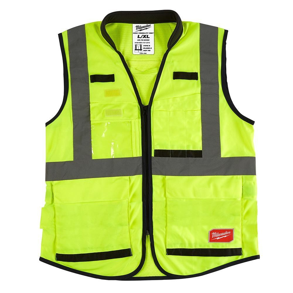 Cl2 HiVis Prfrm Sfty Vest-Yellow-L/XL