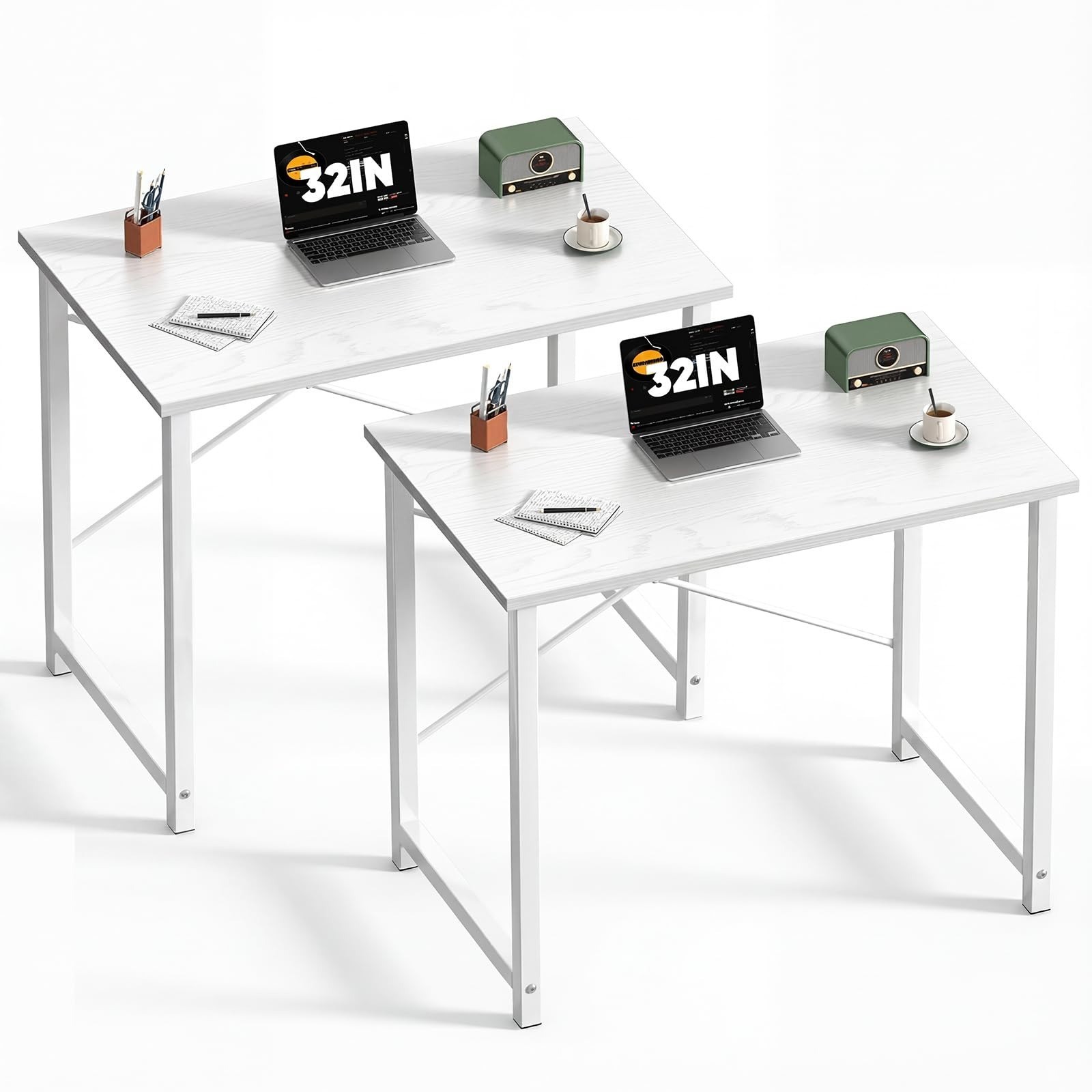 Sweetcrispy 32-Inch Small Computer Desk | Modern Minimalist Design
