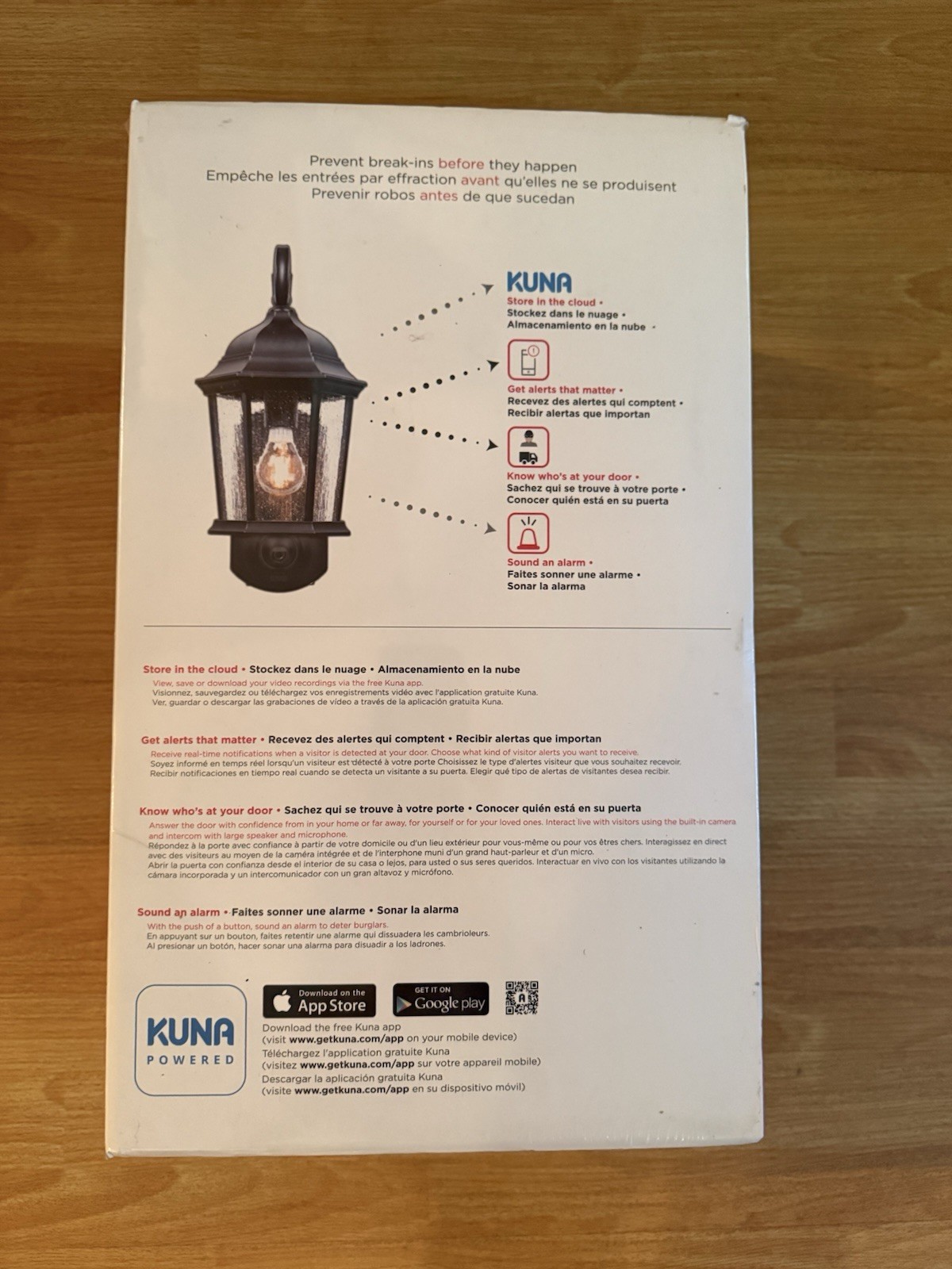 Maximus Kuna SPL11-07A-W4-BKT Smart Security Light WiFi Camera ~ SEALED