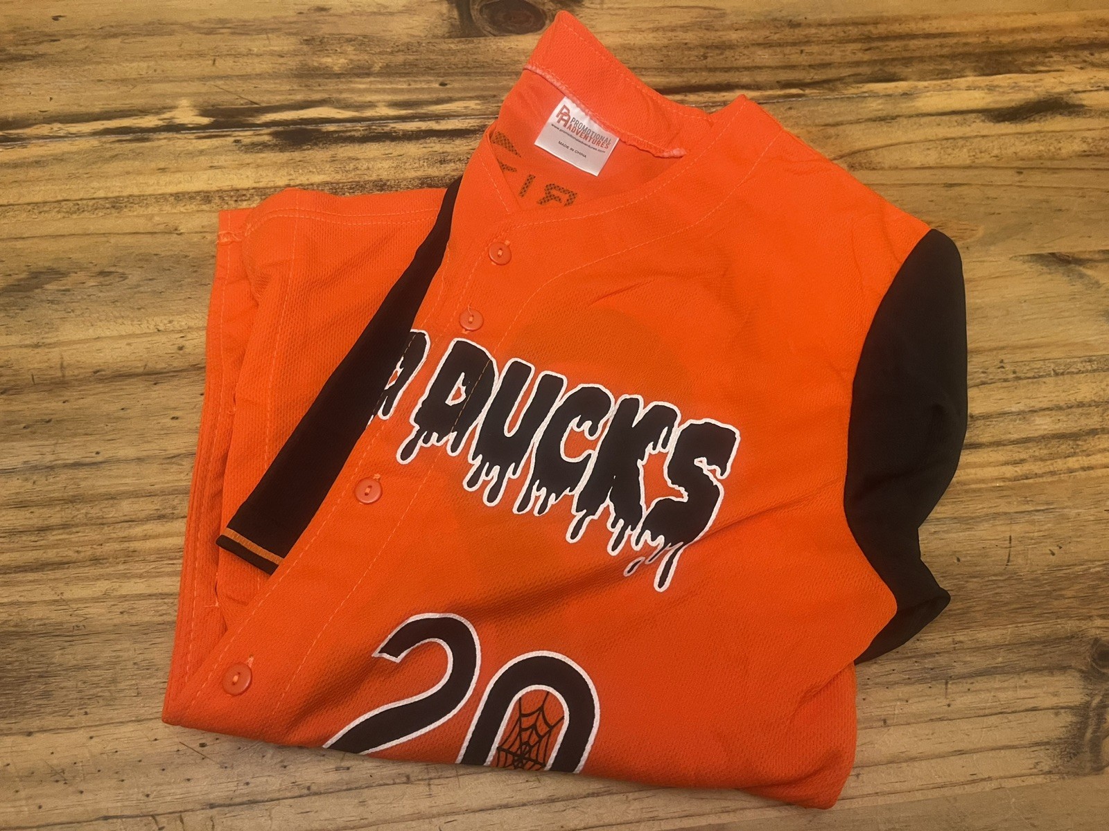 PA Kinston Wood Ducks Halloween Unisex Adult Size Medium Baseball Promo Jersey
