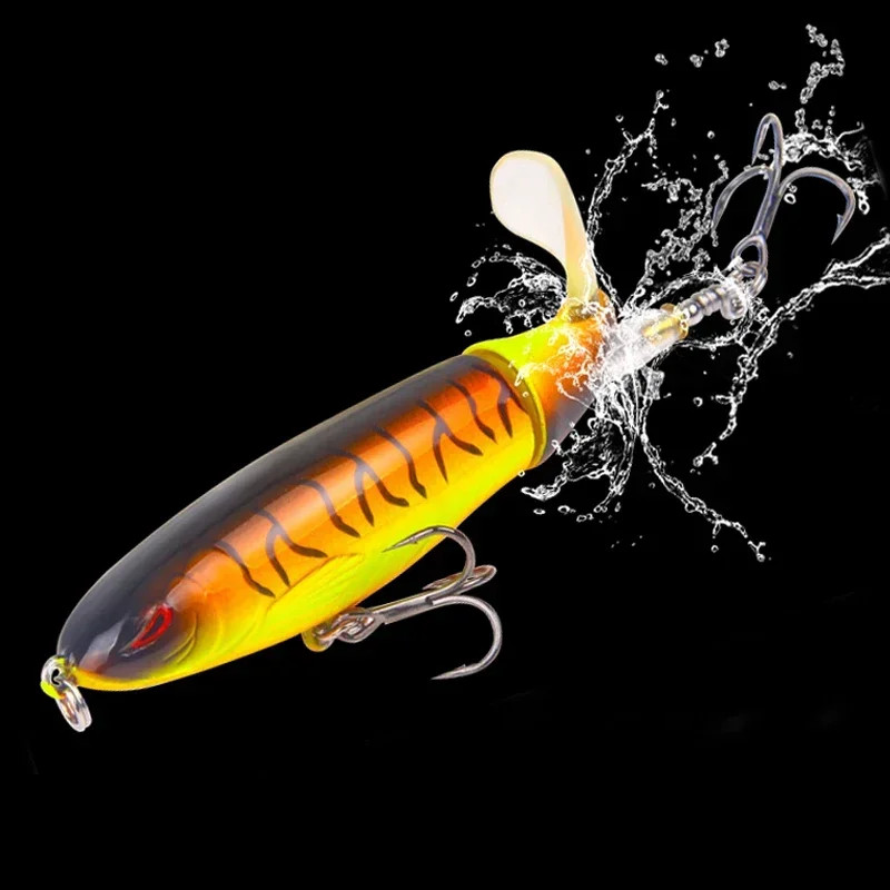 1 Pcs 10cm/14cm Topwater Fishing Lure Whopper Popper Artificial Bait Hard