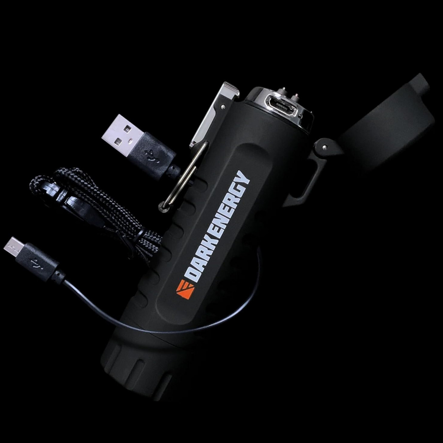 Dark Energy Plasma Lighter with Dual Arch Plasma | Built-in 120 Lumen Flashlight