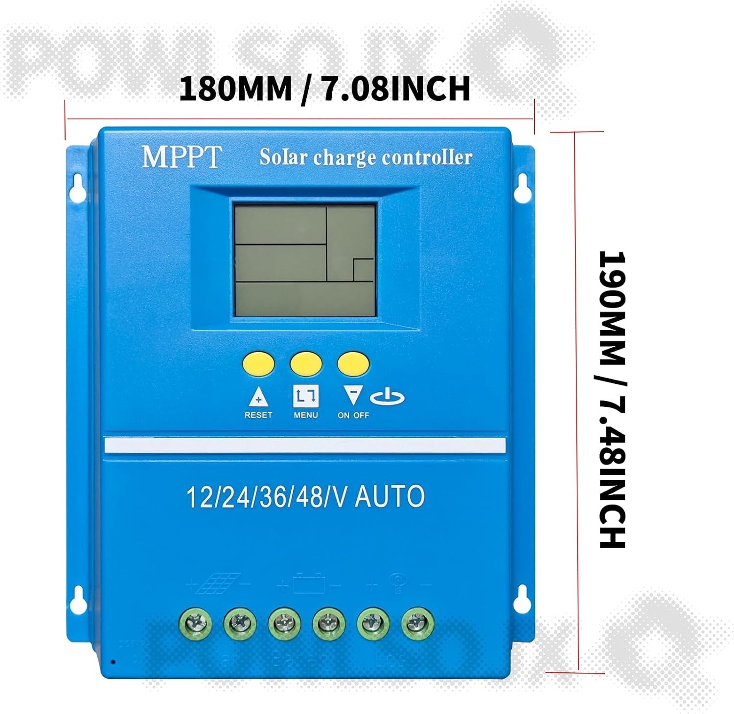 High-Efficiency MPPT Solar Charge Controller 60A/80A, LCD Display, 12V-48V
