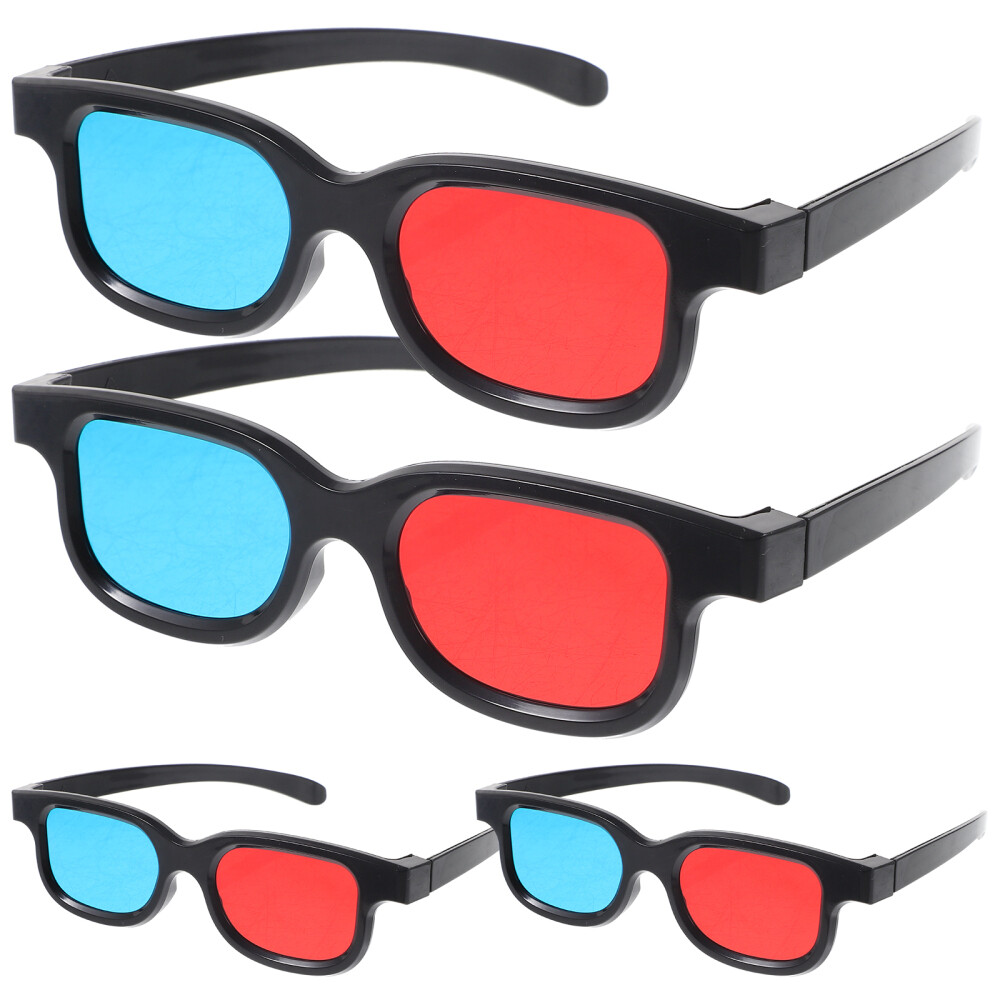 4 Pcs Game Glasses 3d Miss Scene Clear Frame Video Display