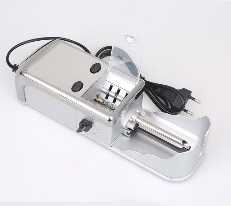 New Silver Cigarette Rolling Machine Electric Auto Tobacco Roller Injector Maker