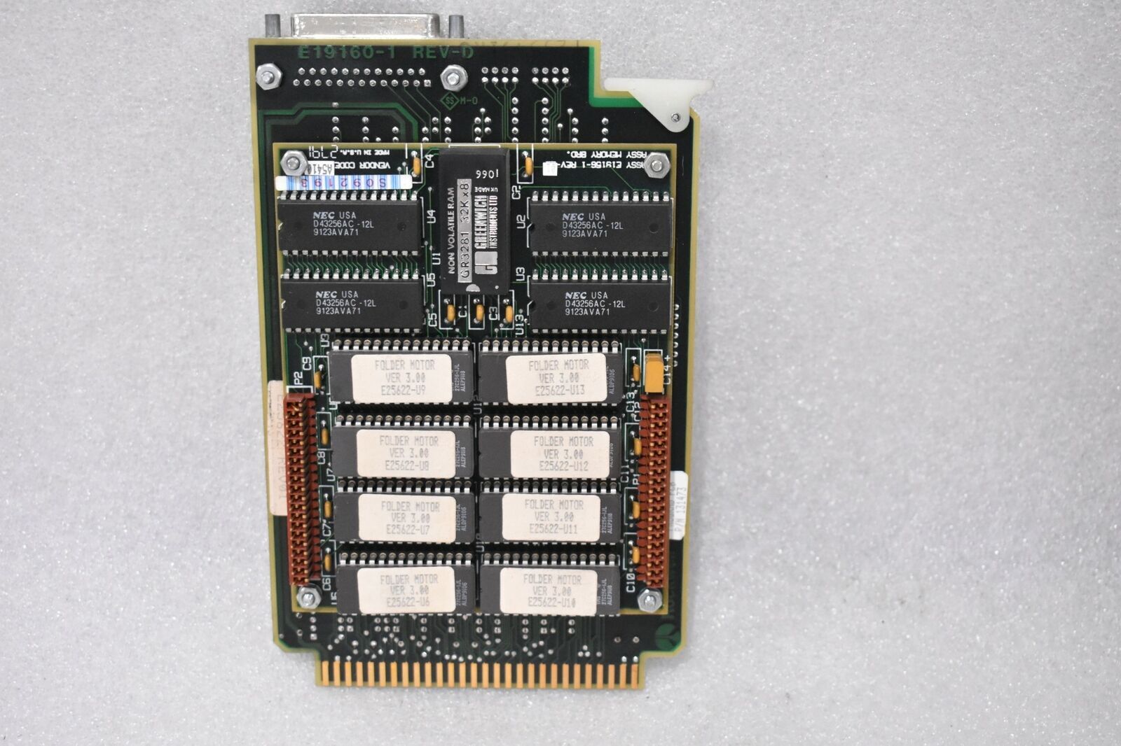 GOSS/ROCKWELL MEMORY BOARD E19161-1 REV-03 C3 ASSEMBLY PROCESSOR BOARD 68008