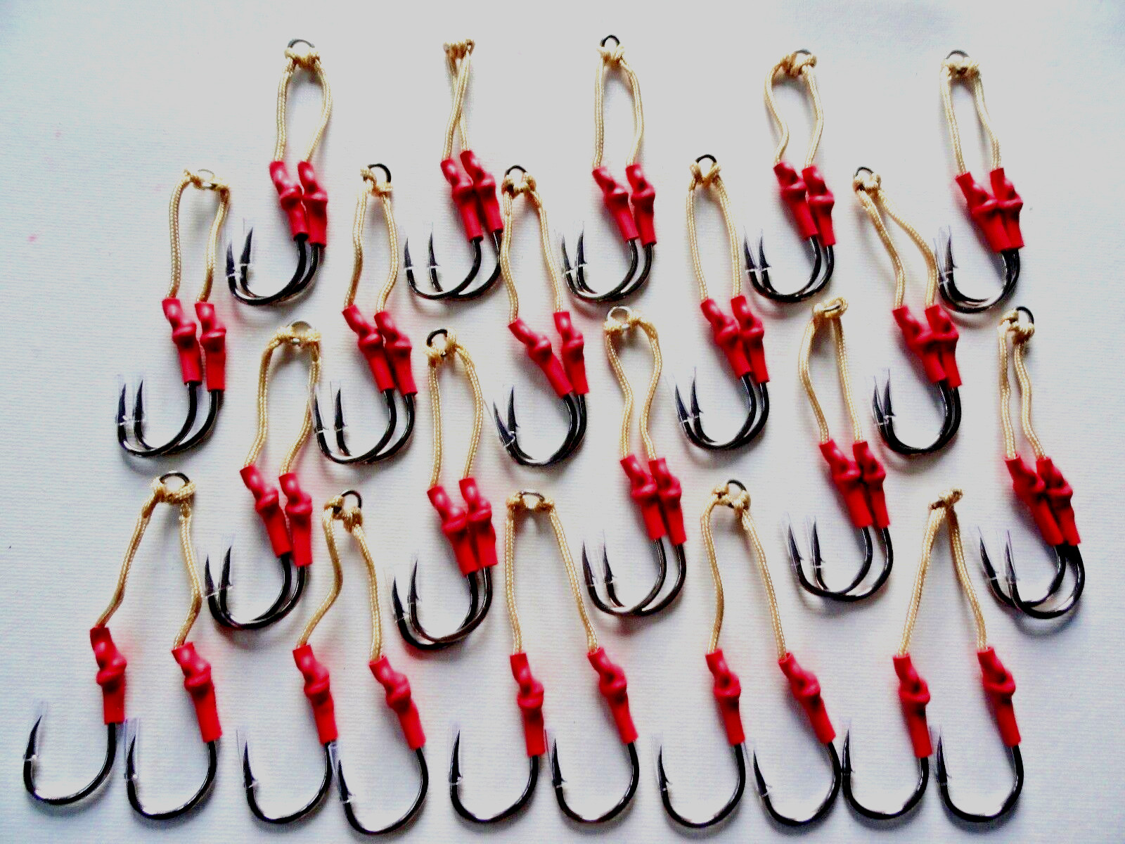 40 Assist Hooks 8/0 Black Nickel For Knife Vertical Speed Jigs 10 Packs-20 Pairs