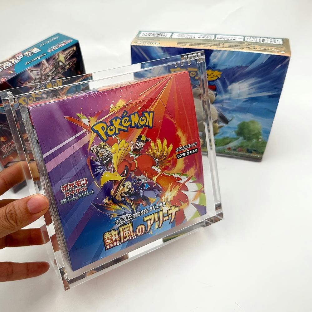 MAGNETIC ACRYLIC Japanese Pokemon Booster Box Case Protector - Ultra Clear