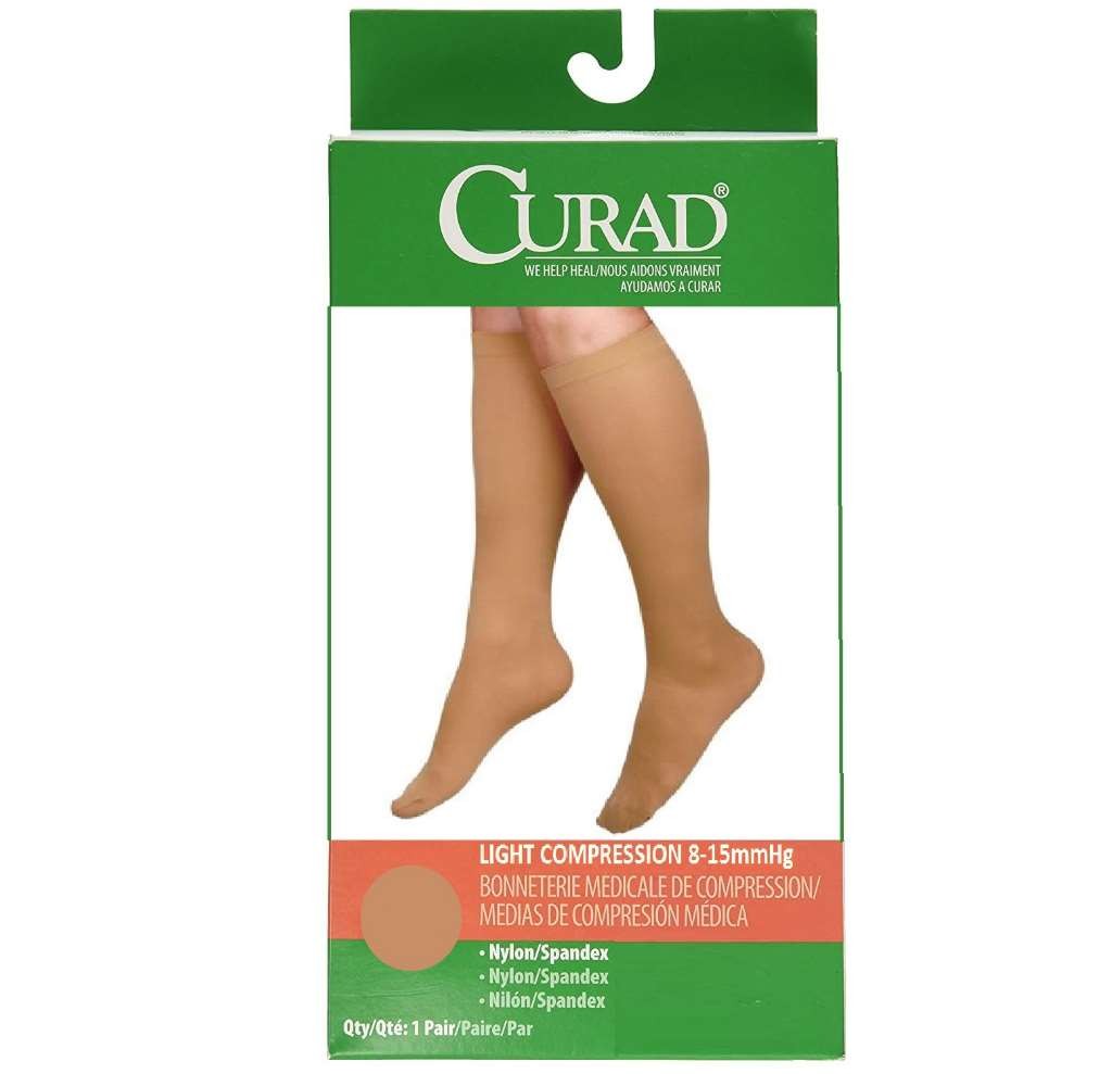Curad Knee-High 8-15mmHg (Size: C) Beige Regular Length