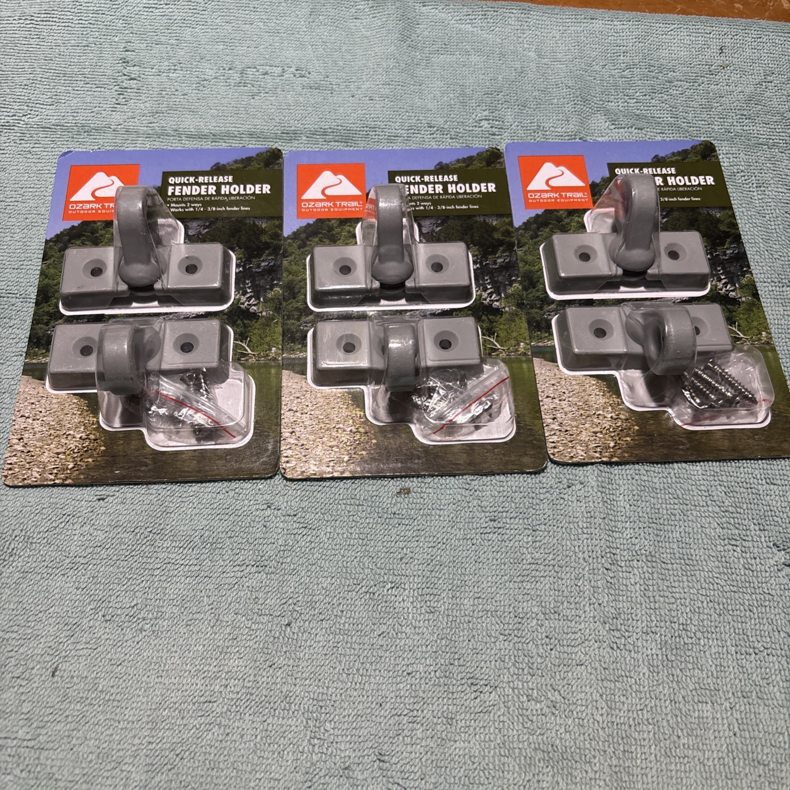 1/4-3/8" Ozark Trail Quick Release Fender Lines Holder - 3 Packs Of 2