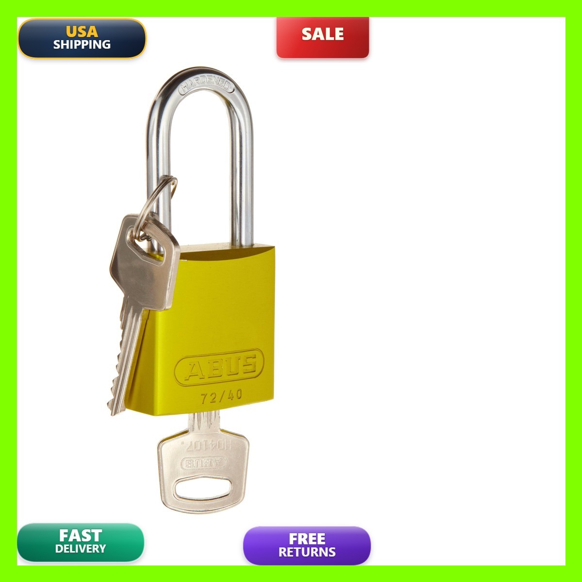 Brady Aluminum Lockout/Tagout Padlock Keyed Alike 1-3/5 Body Length 1-1/2