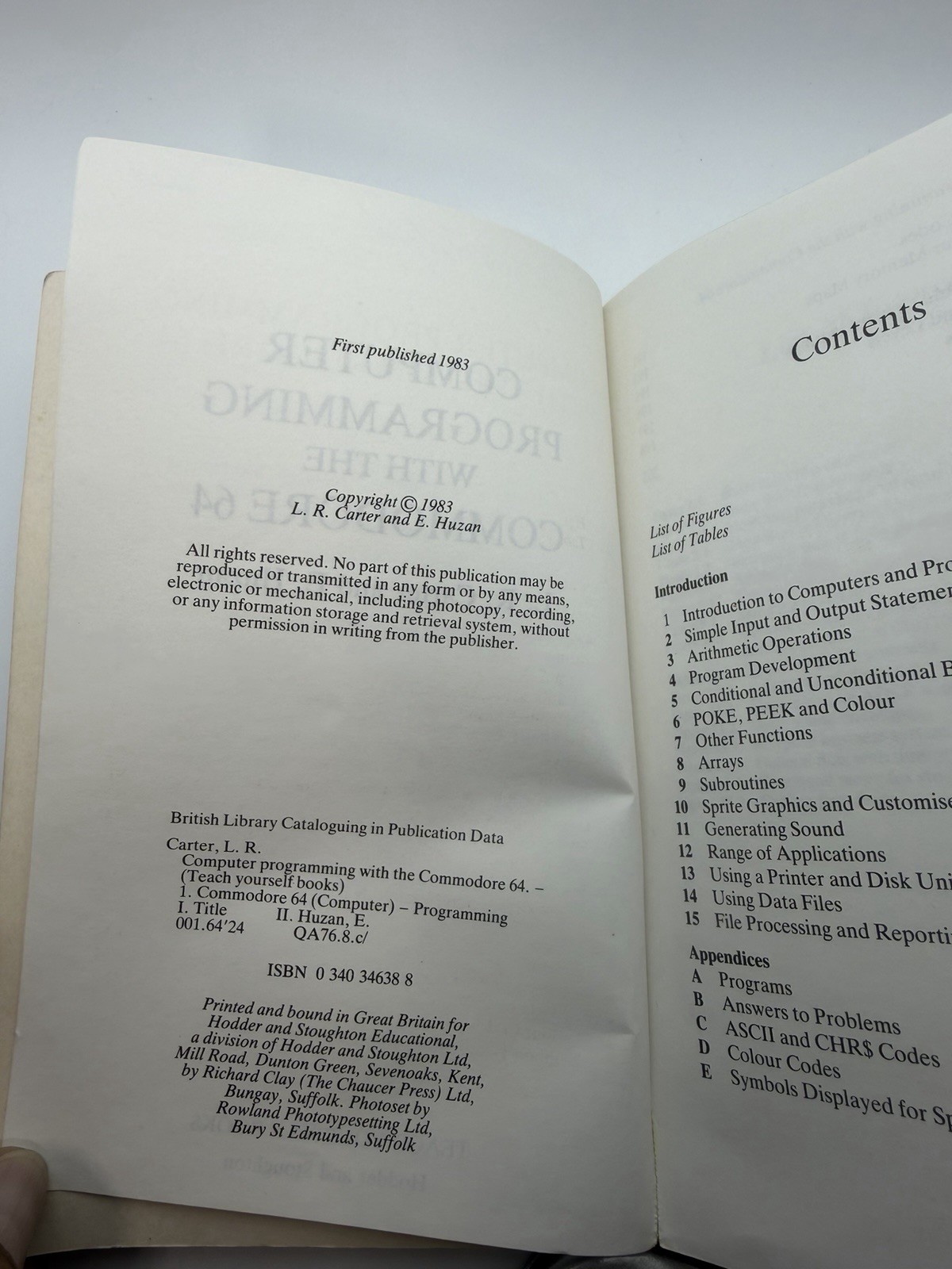 Vintage 1983 Teach Yourself Computer Programming Commodore Carter Huzan
