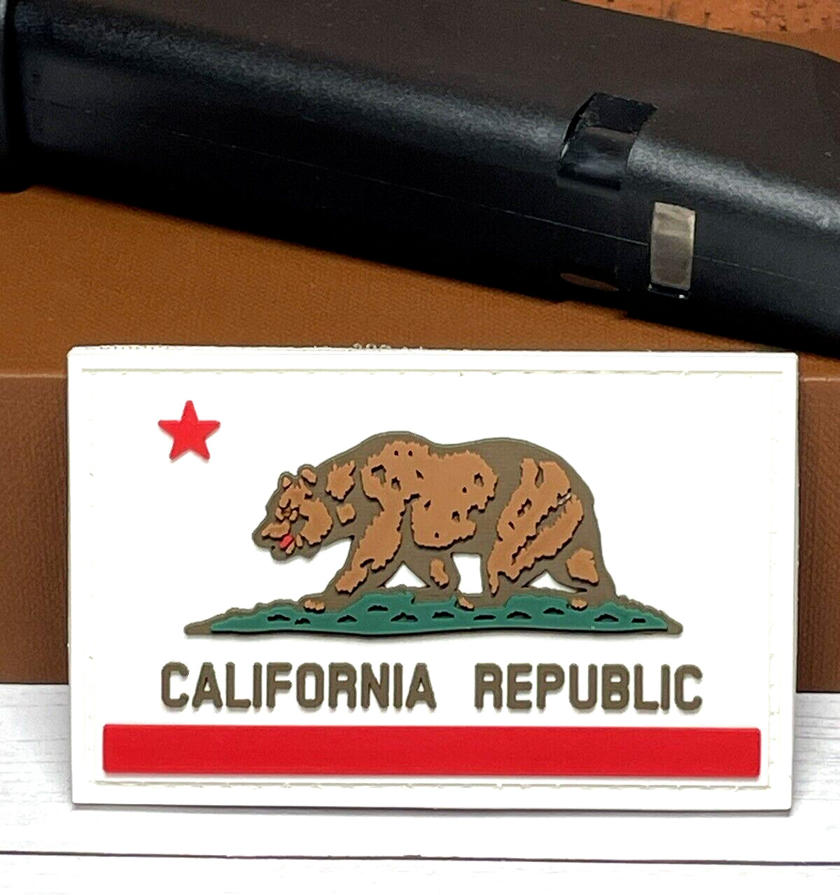 Tactical PVC Gun Patch - Fallout Patch - Hook Loop California Republic Patch