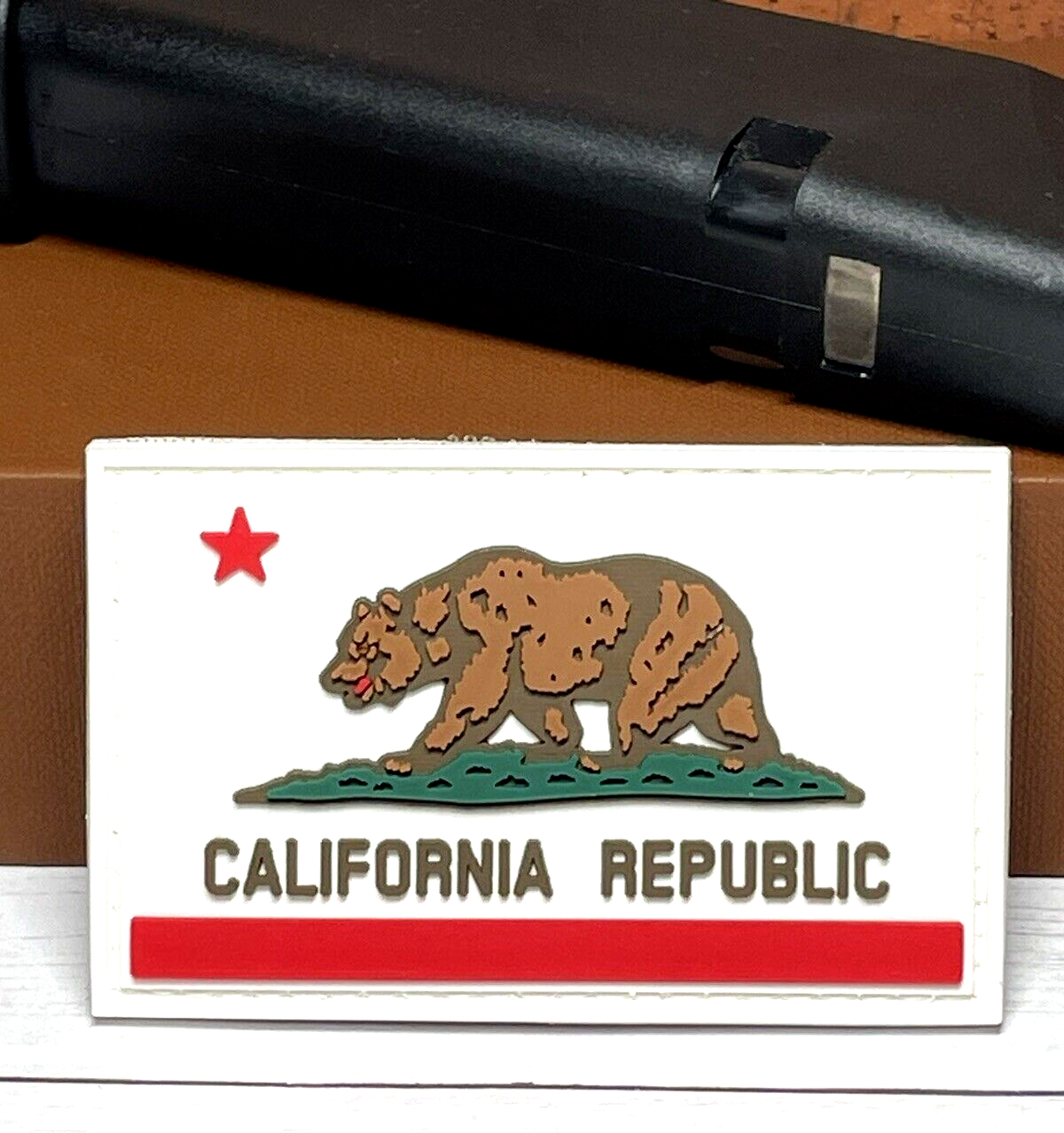 Tactical PVC Gun Patch - Fallout Patch - Hook Loop California Republic Patch