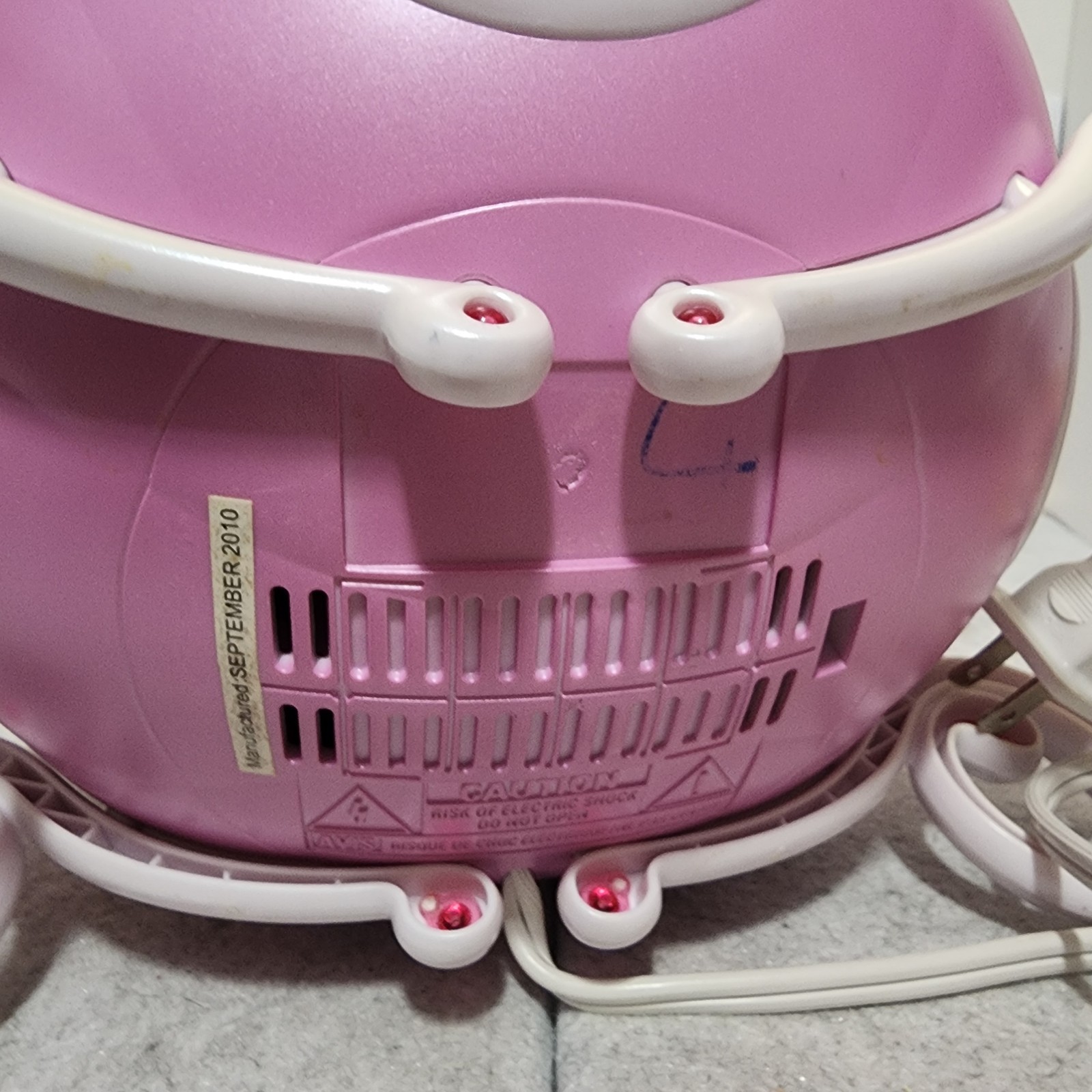 Disney Sing Along Cinderella CD Boom Box Pink No Microphone Tested
