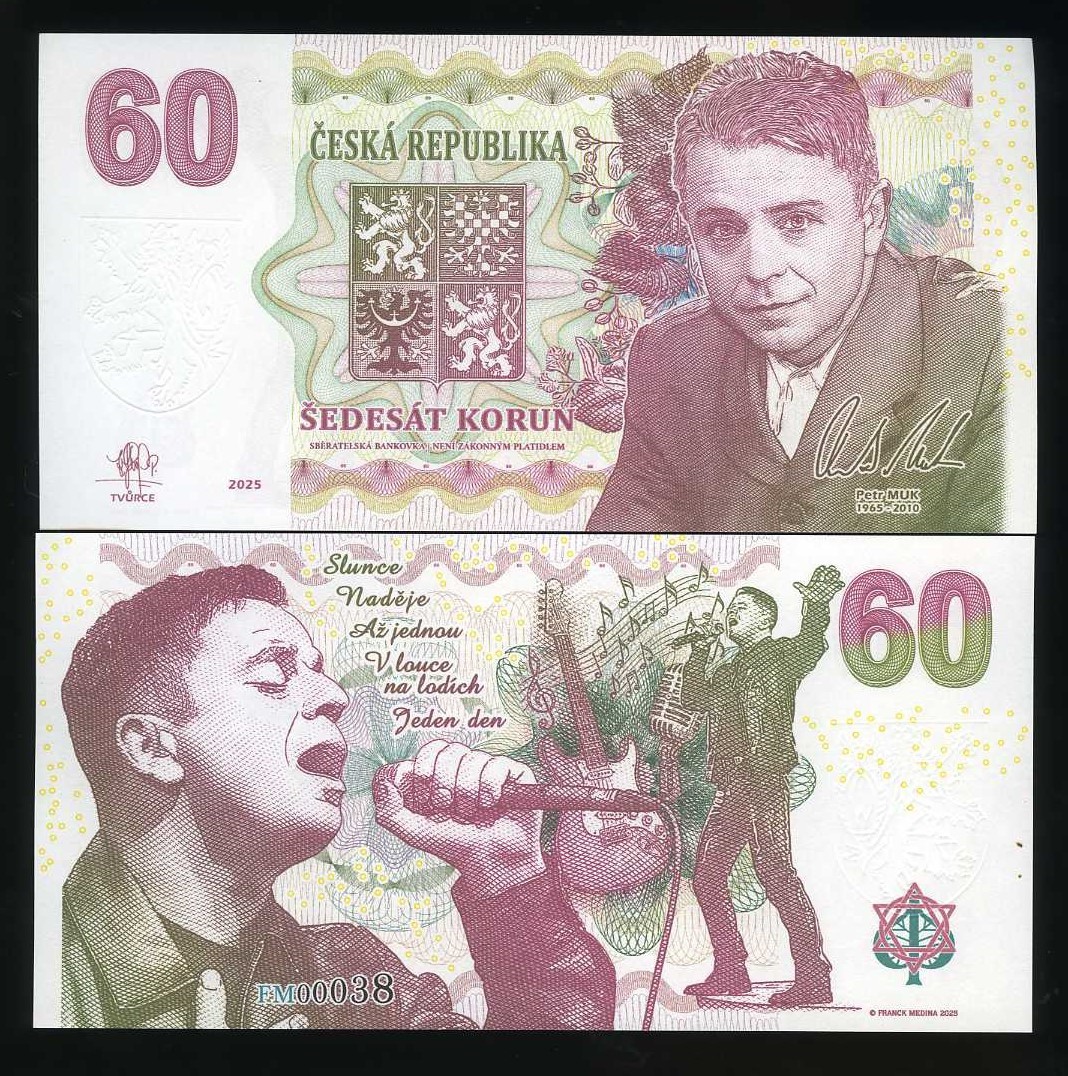 Czech Republic, 60 Korun, 2025 Petr Muk, Private Issue Fantasy F