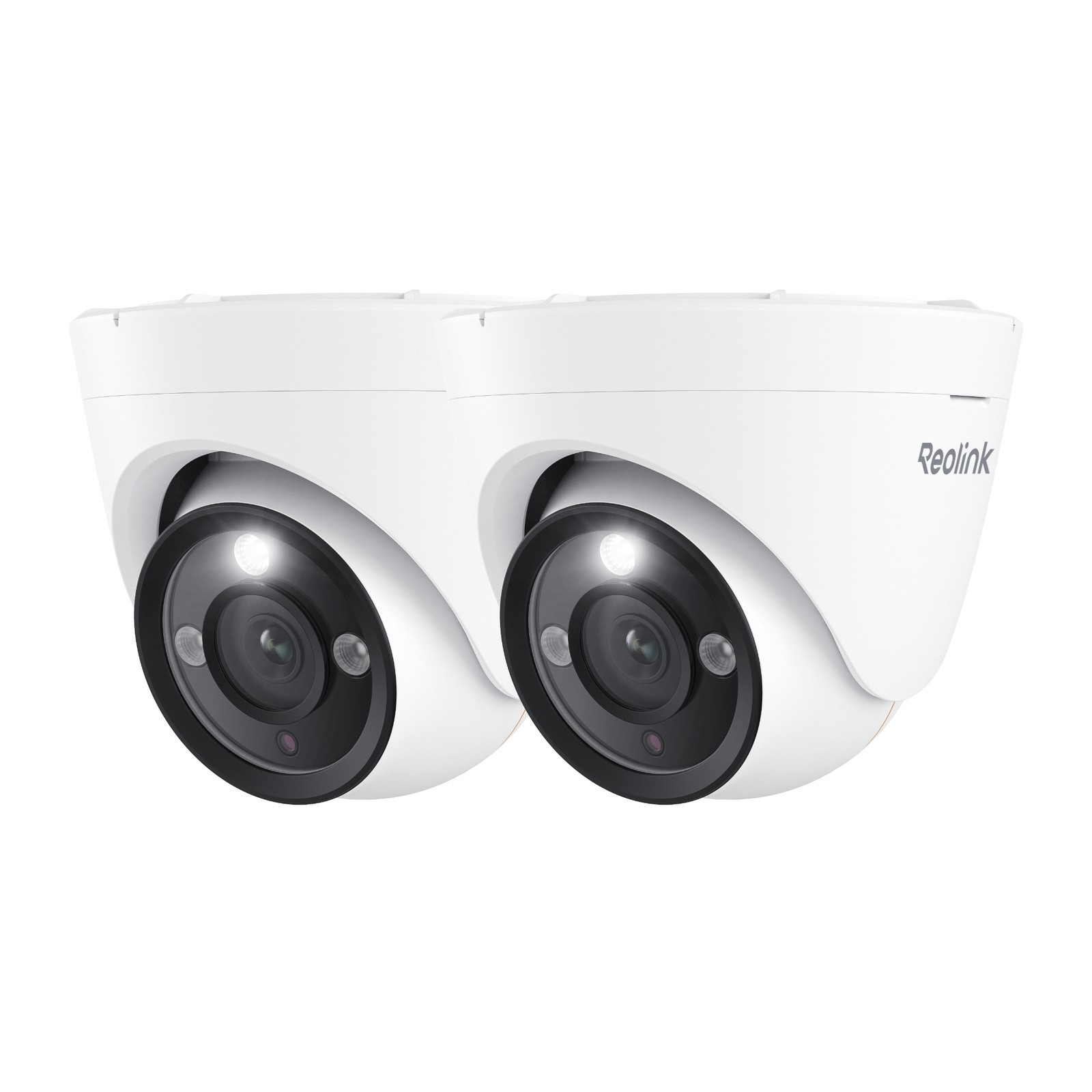 Reolink 2pcs RLC-1224A 12MP PoE IP Camera Smart Color Night Vision Time Lapse