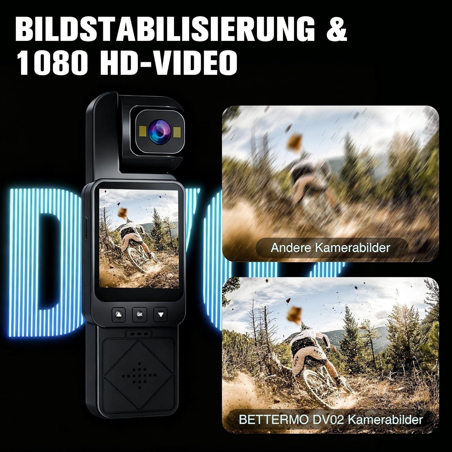 Mini Body Camera Body Action Vlogging Pocket Camera Image Stabilization